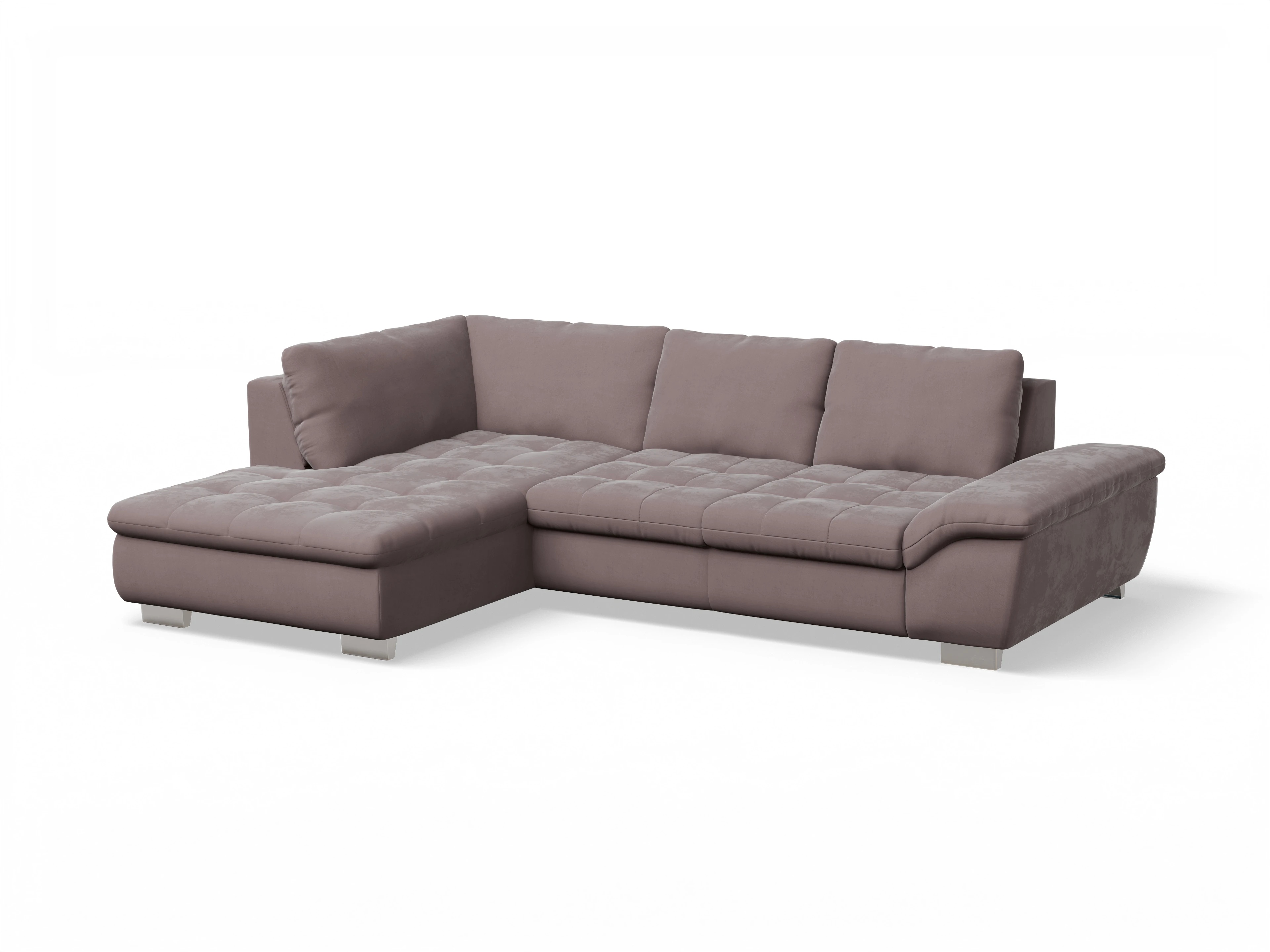 Ansicht des Produktes SC Smart 1007 Ecksofa links Abschluss offen in Stoff Lila