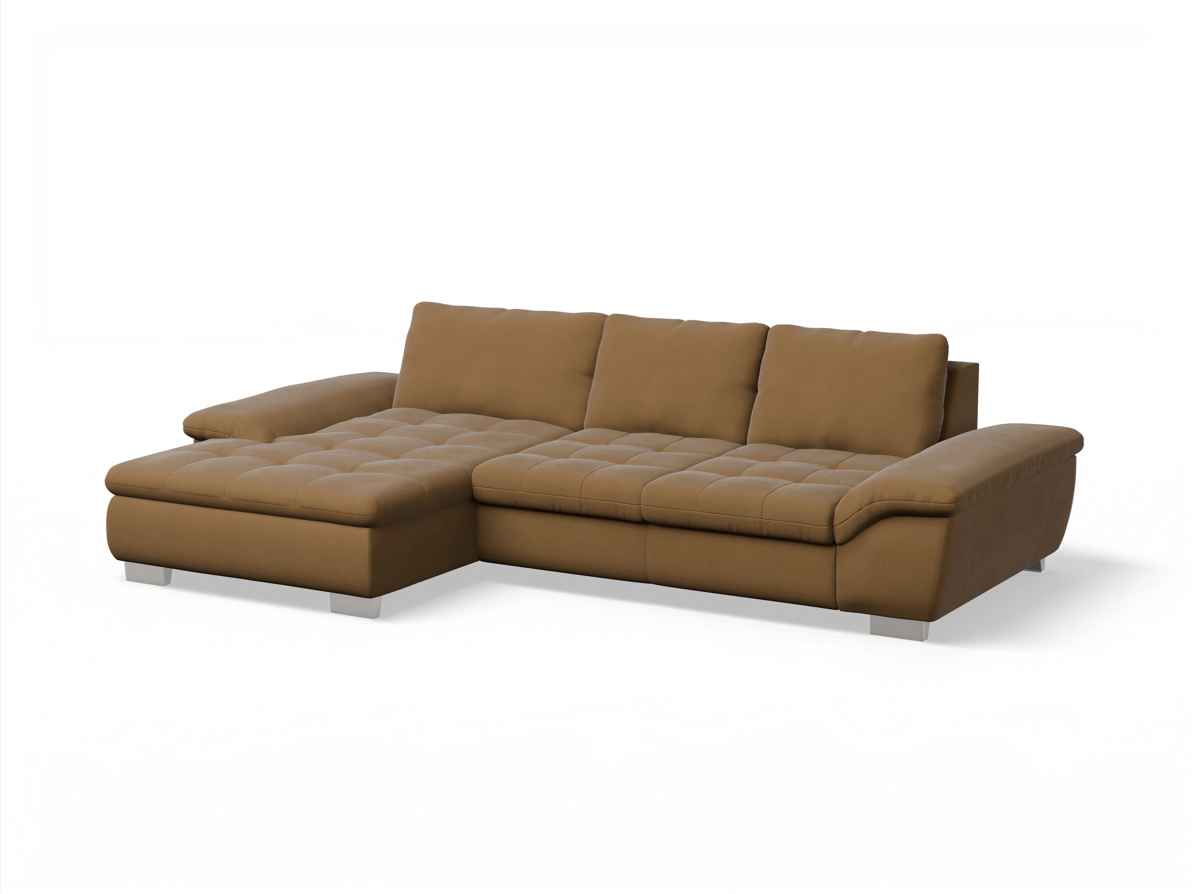 Ansicht des Produktes SC Smart 1007 Ecksofa links Abschluss offen in Stoff Orange