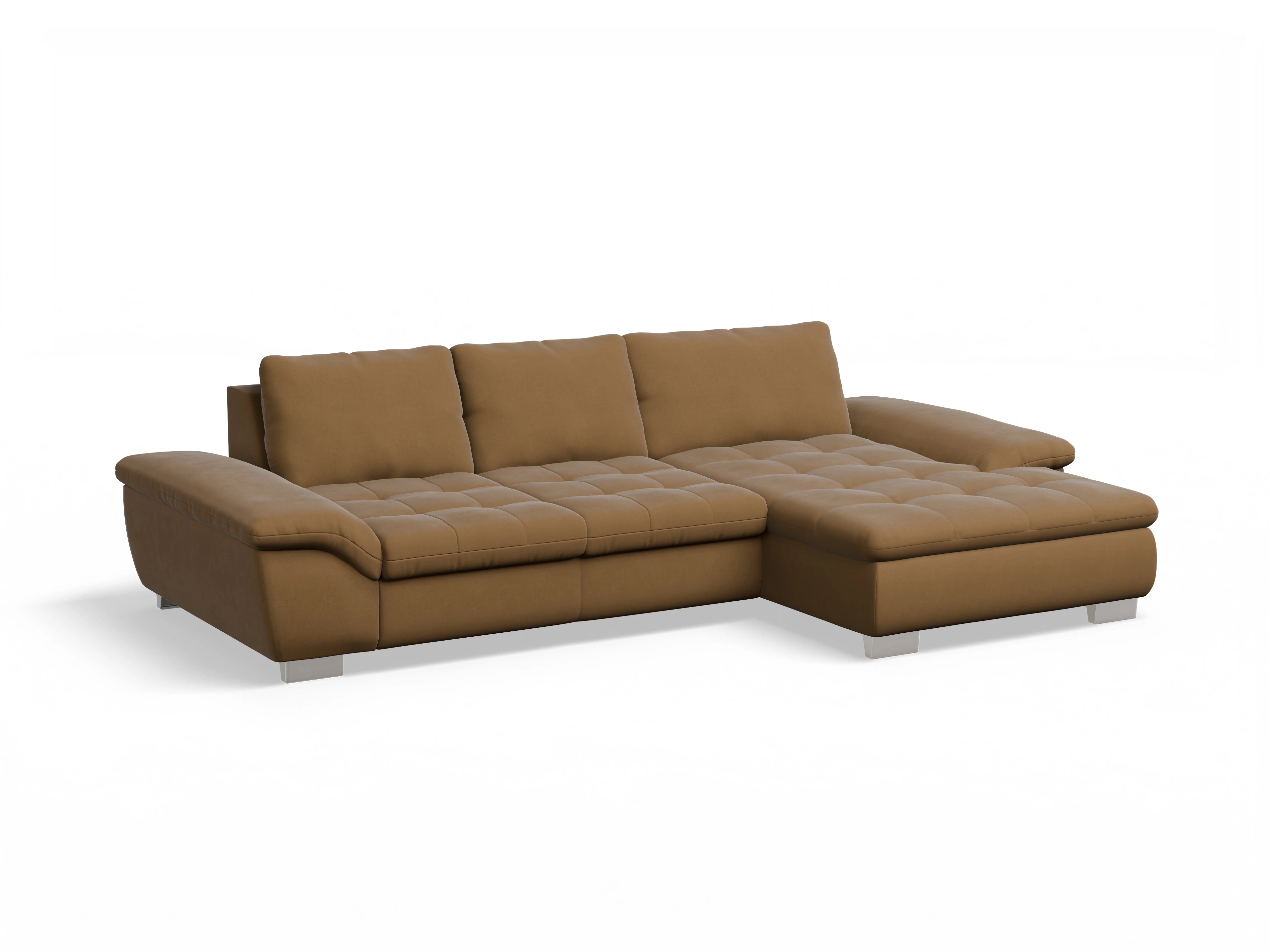 Ansicht des Produktes SC Smart 1007 Ecksofa rechts Abschluss offen in Stoff Orange