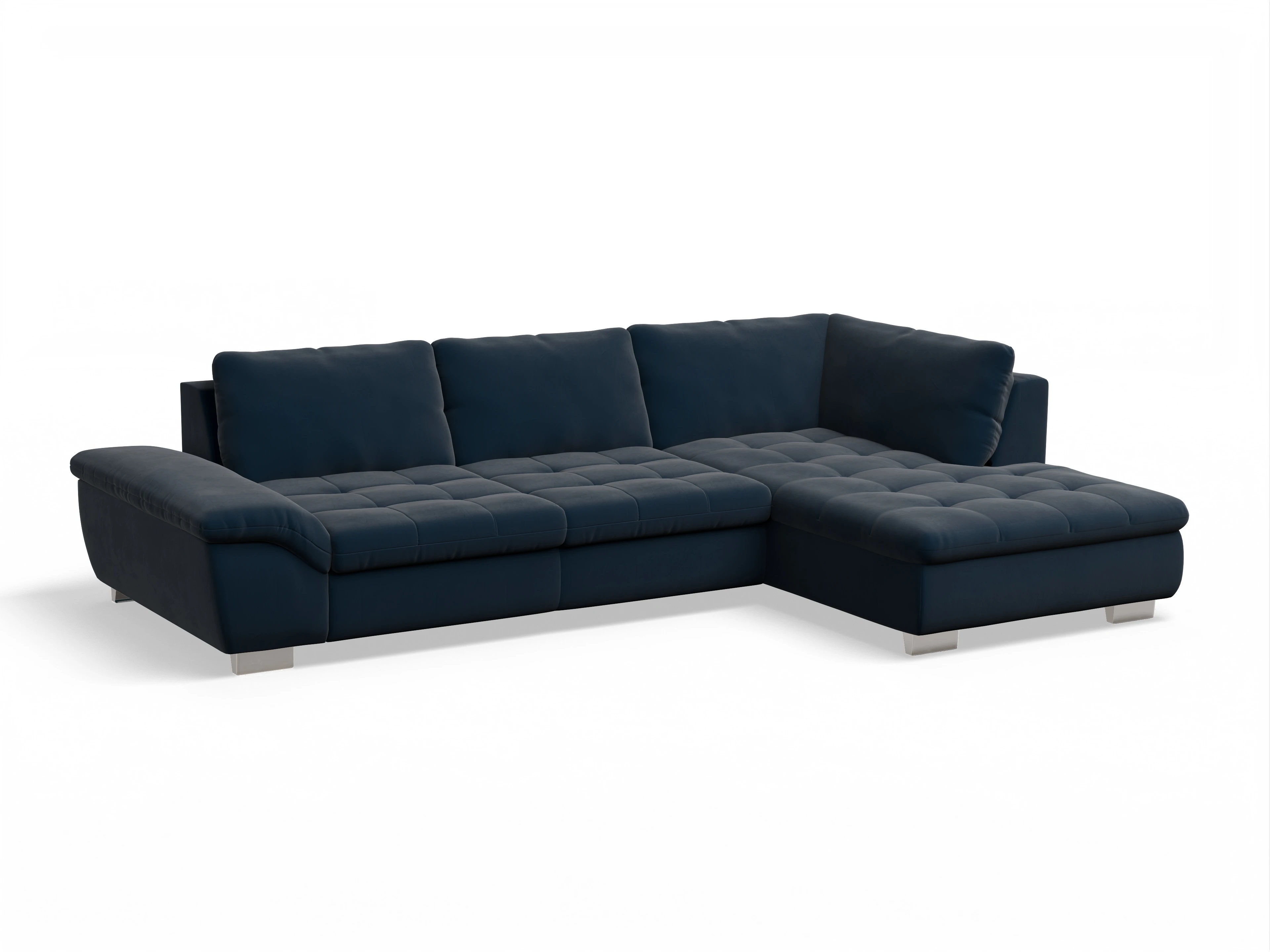 Ansicht des Produktes SC Smart 1007 Ecksofa rechts Abschluss offen in Stoff Blau