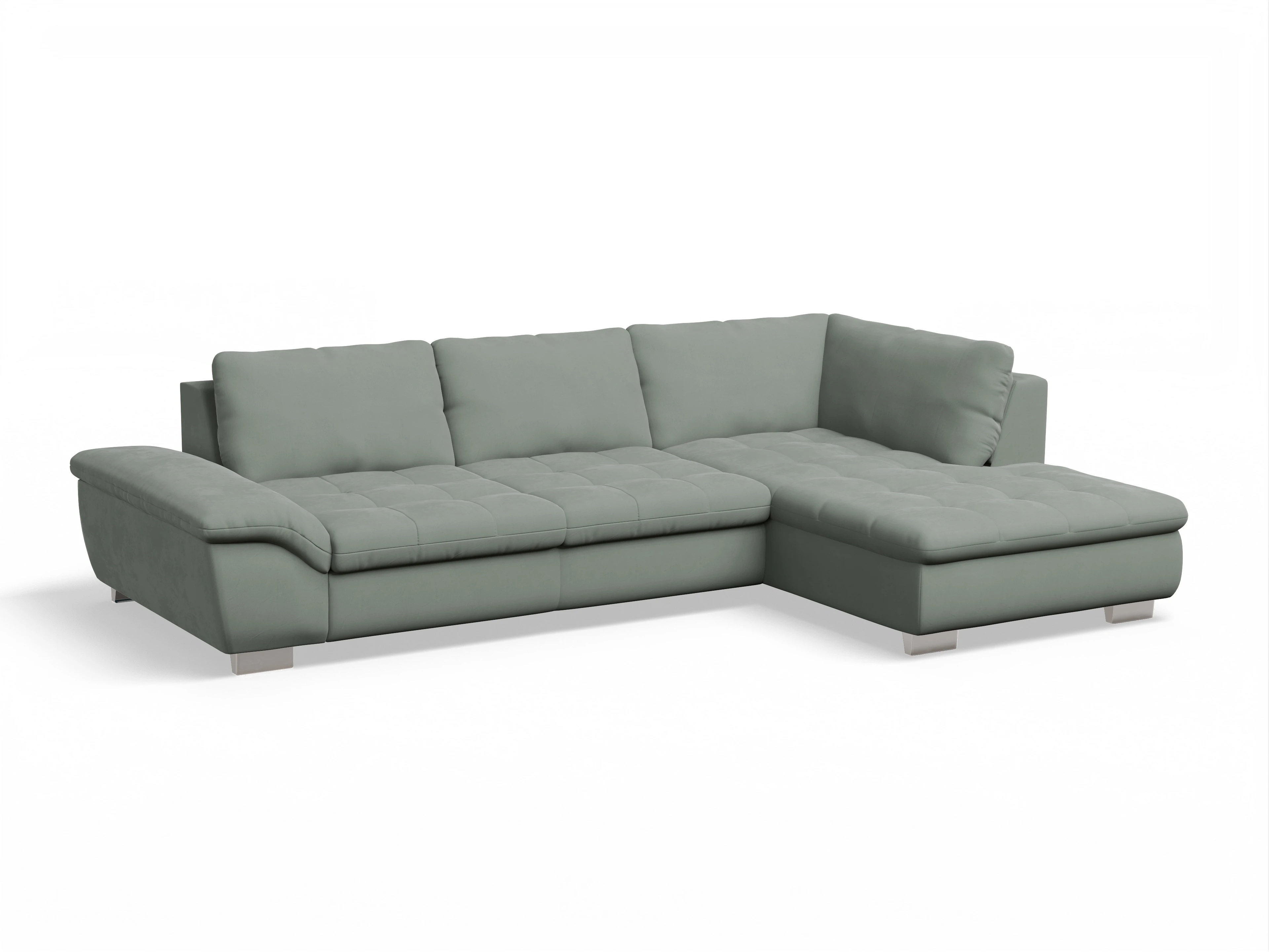 Sitz Concept smart 1007 Kombielement Large R Ansicht des Produktes SC Smart 1007 Ecksofa rechts Abschluss offen in Stoff Grau