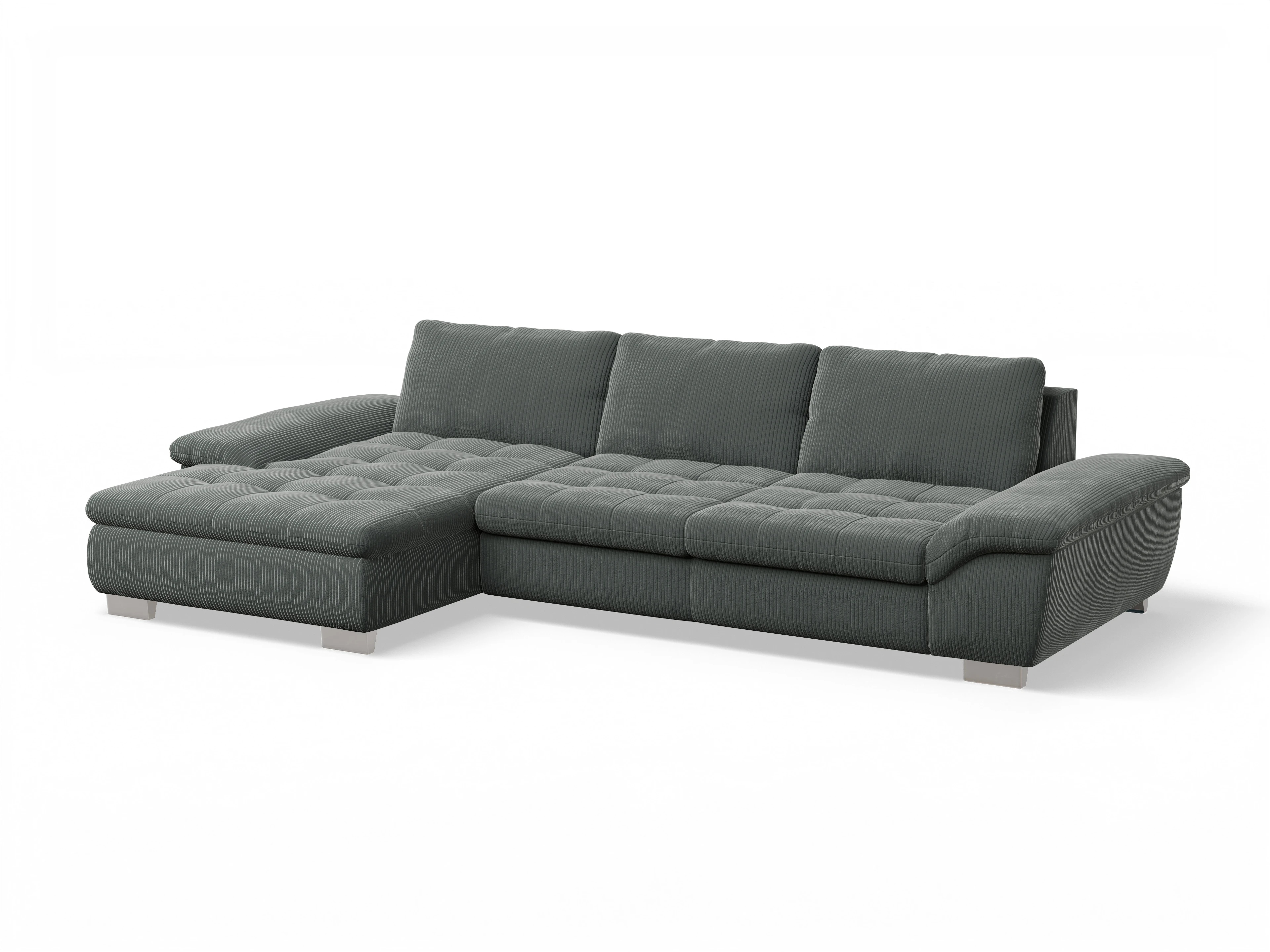 Ansicht des Produktes SC Smart 1007 Ecksofa links Abschluss offen in Stoff Grün