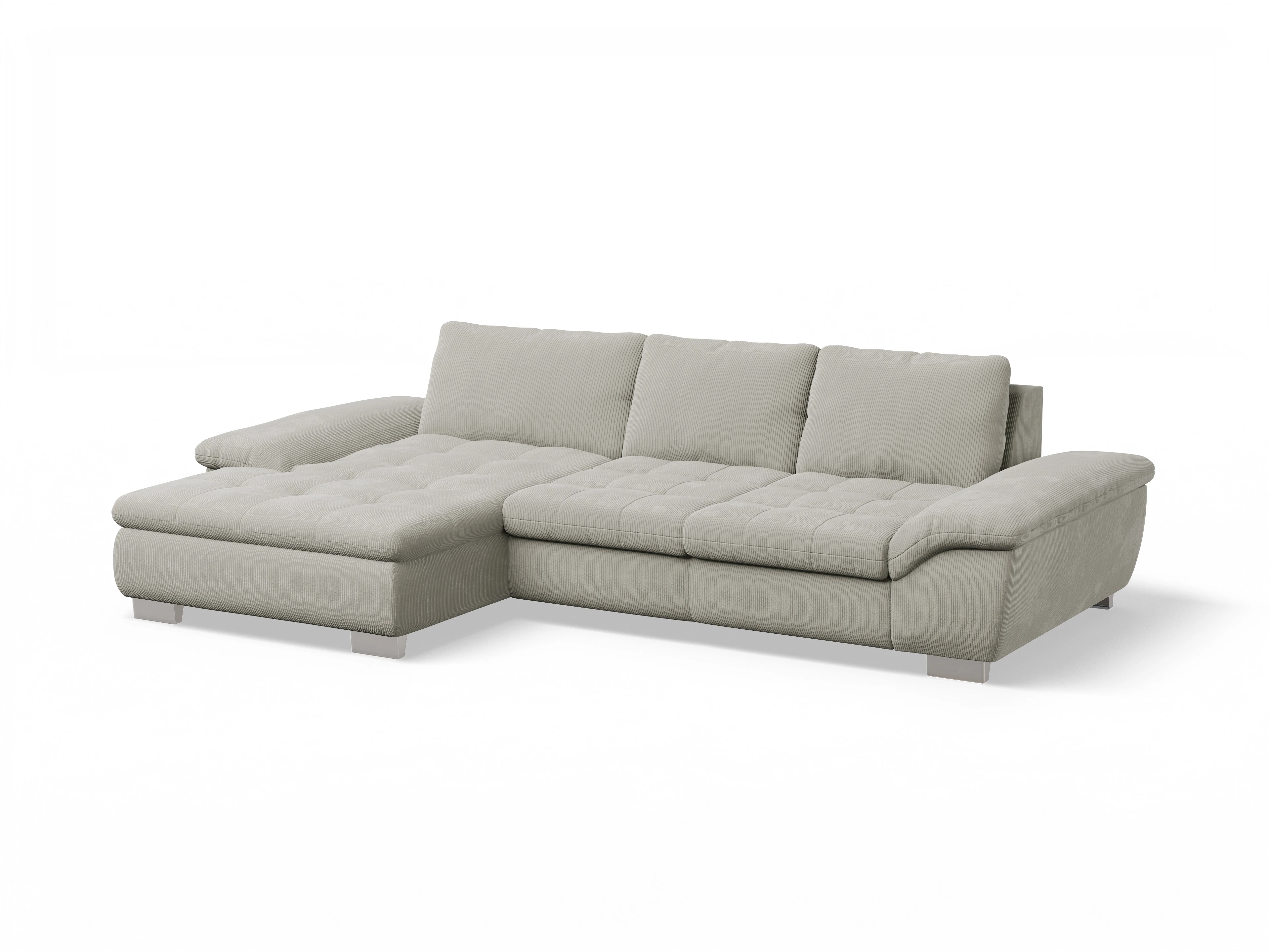 Ansicht des Produktes SC Smart 1007 Ecksofa links Abschluss offen in Stoff Beige