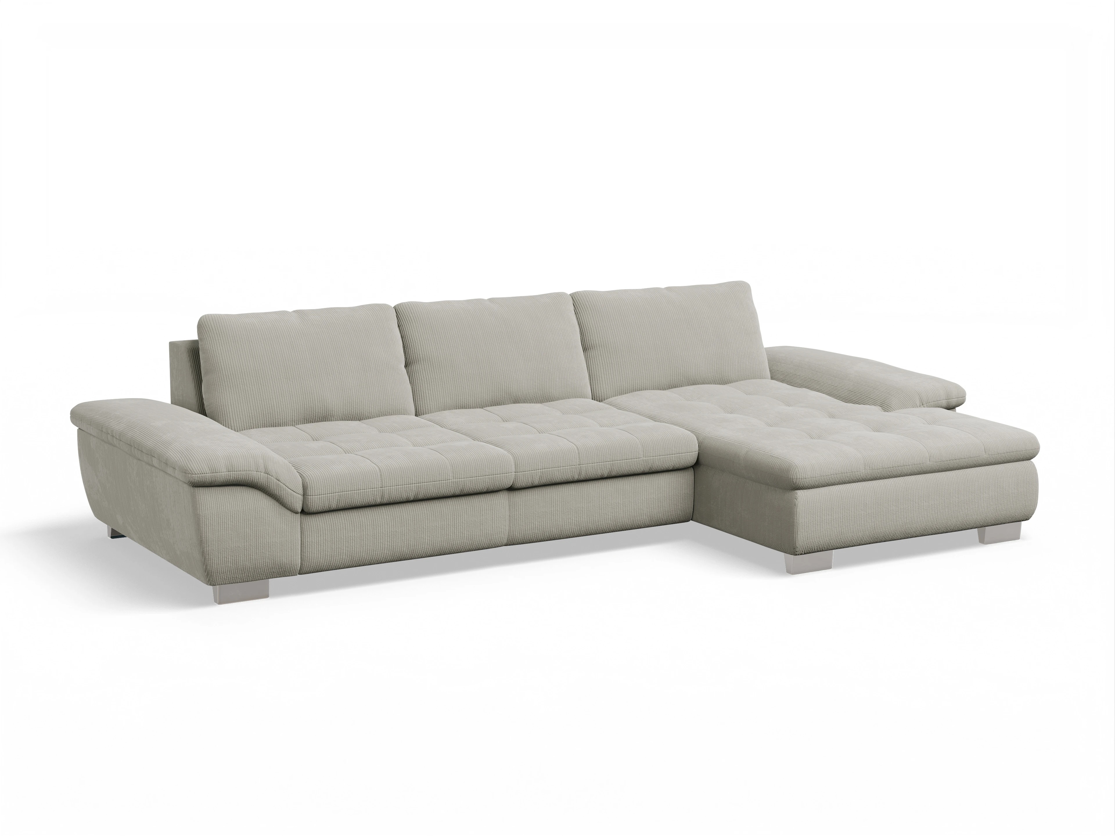 Ansicht des Produktes SC Smart 1007 Ecksofa rechts Abschluss offen in Stoff Beige