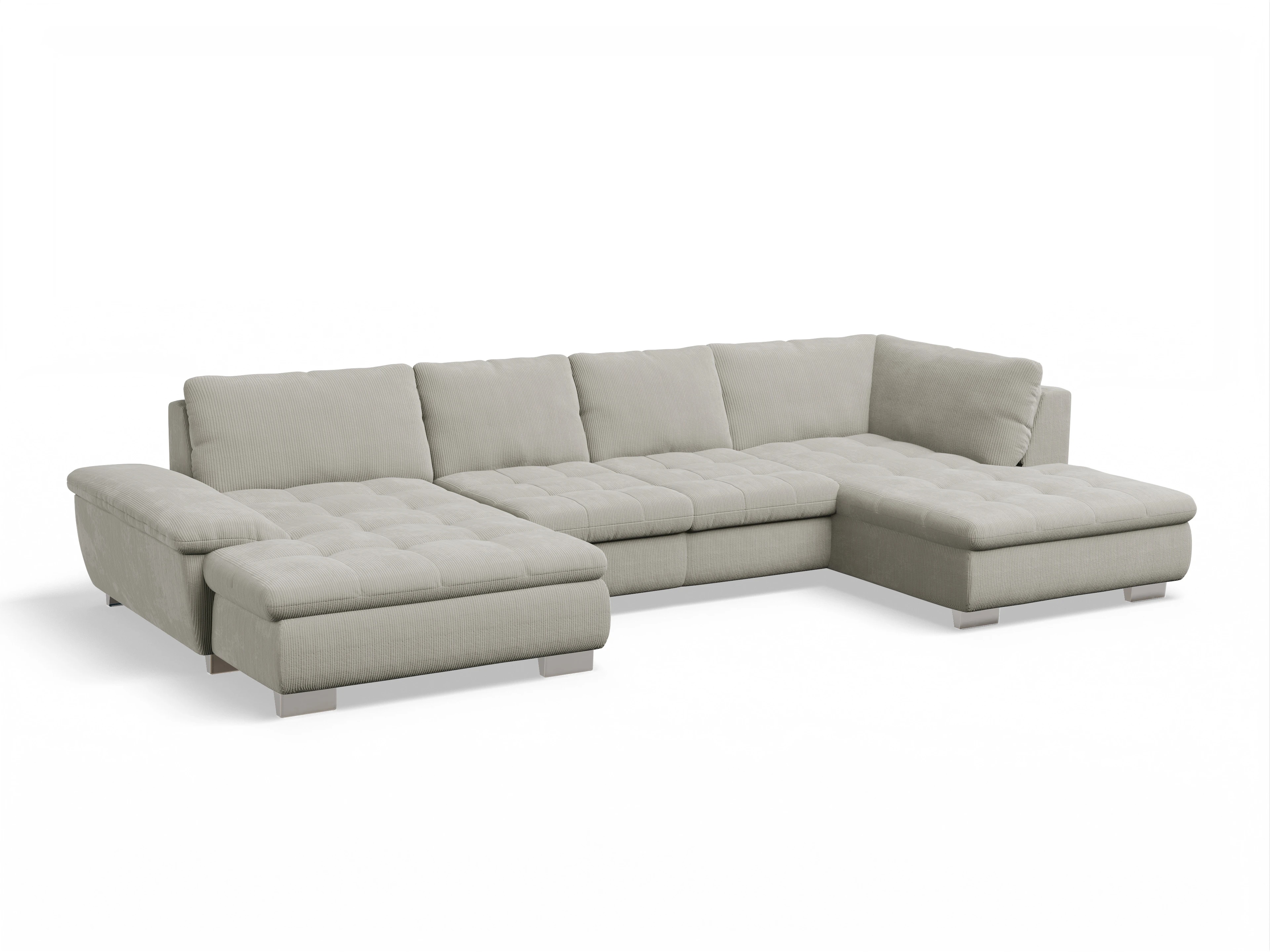 Ansicht des Produktes SC Smart 1007 Wohnlandschaft offen beidseitig in Stoff Beige