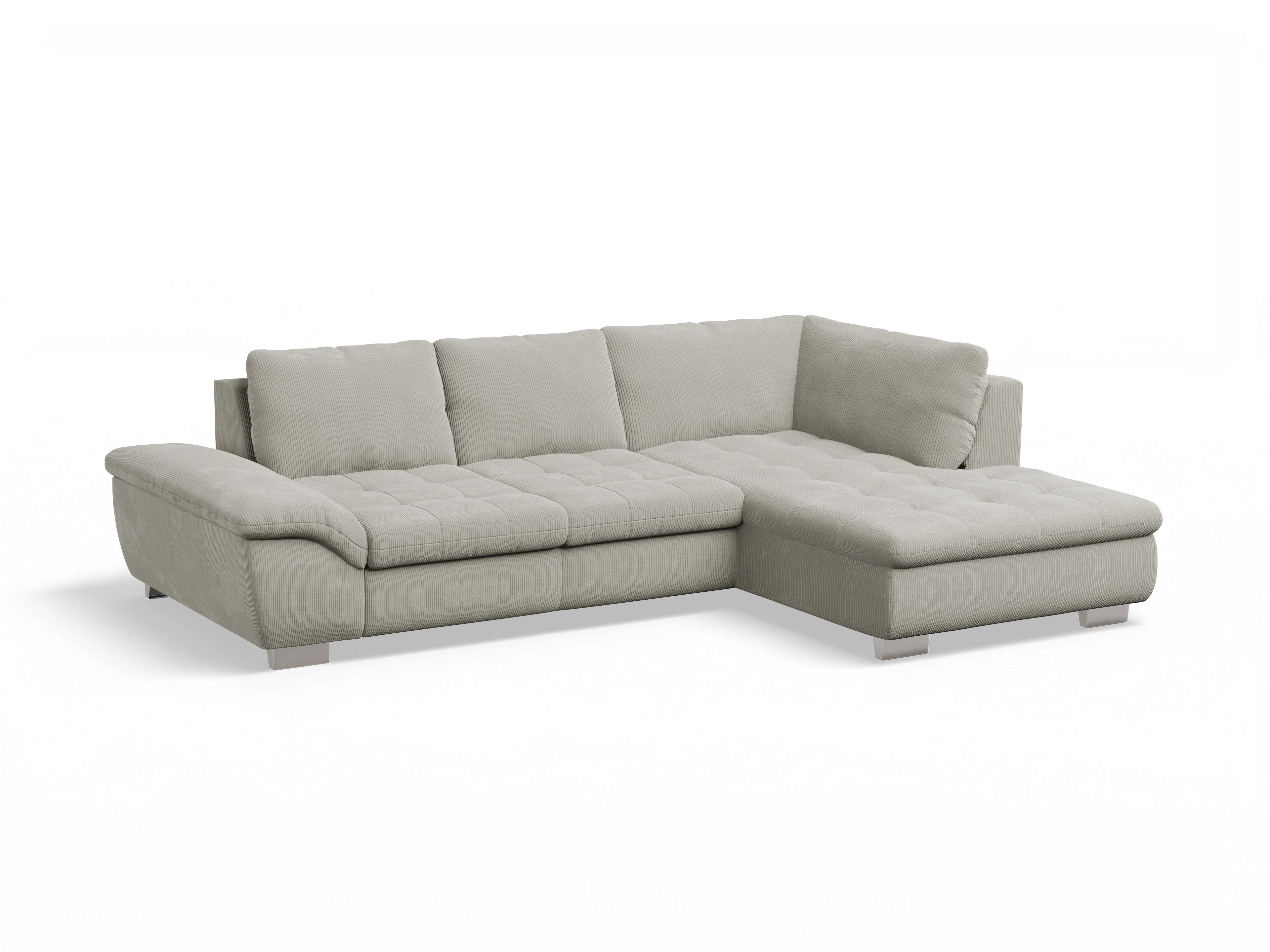 Ansicht des Produktes SC Smart 1007 Ecksofa rechts Abschluss offen in Stoff Beige