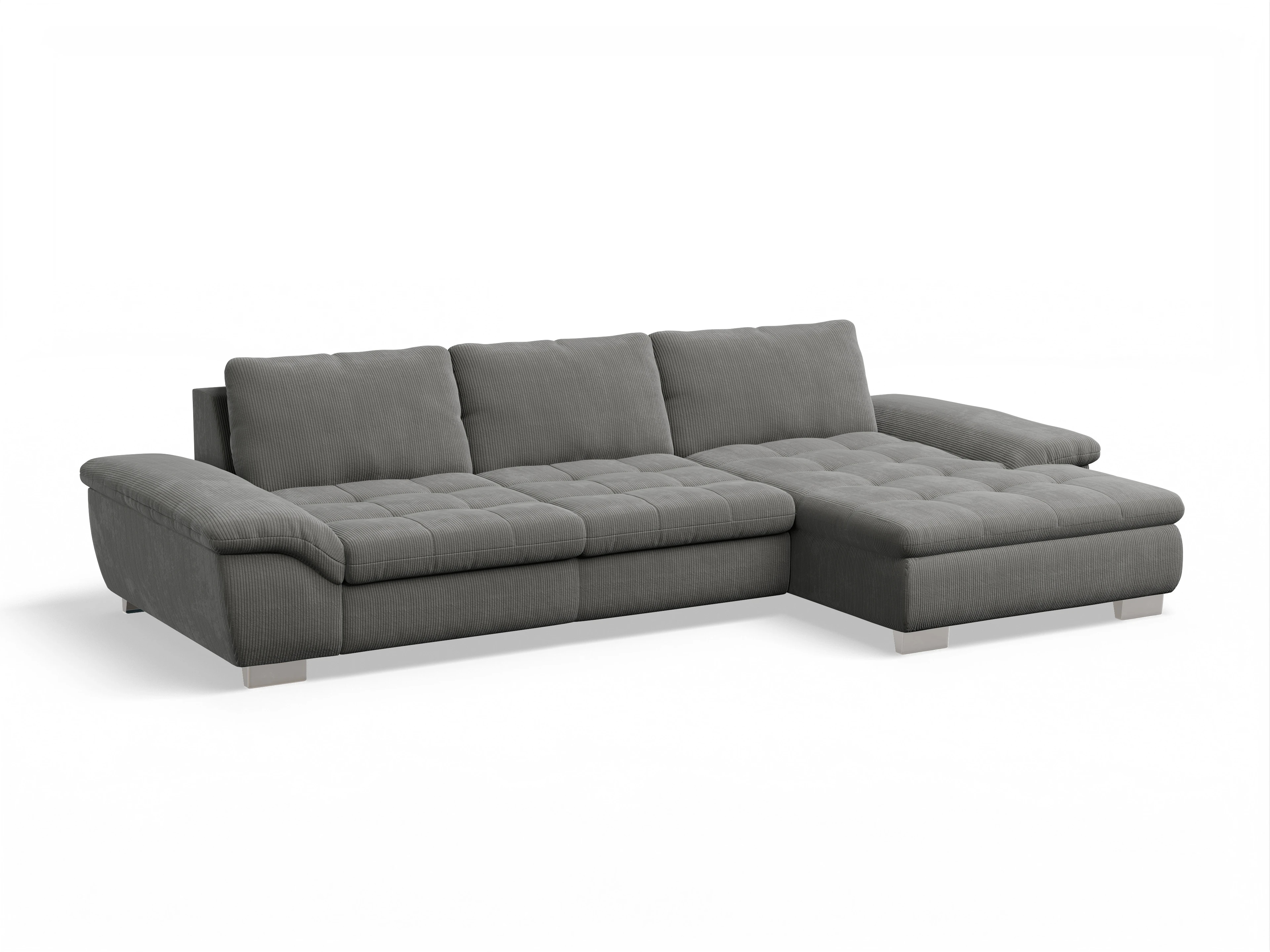 Ansicht des Produktes SC Smart 1007 Ecksofa rechts Abschluss offen in Stoff Braun