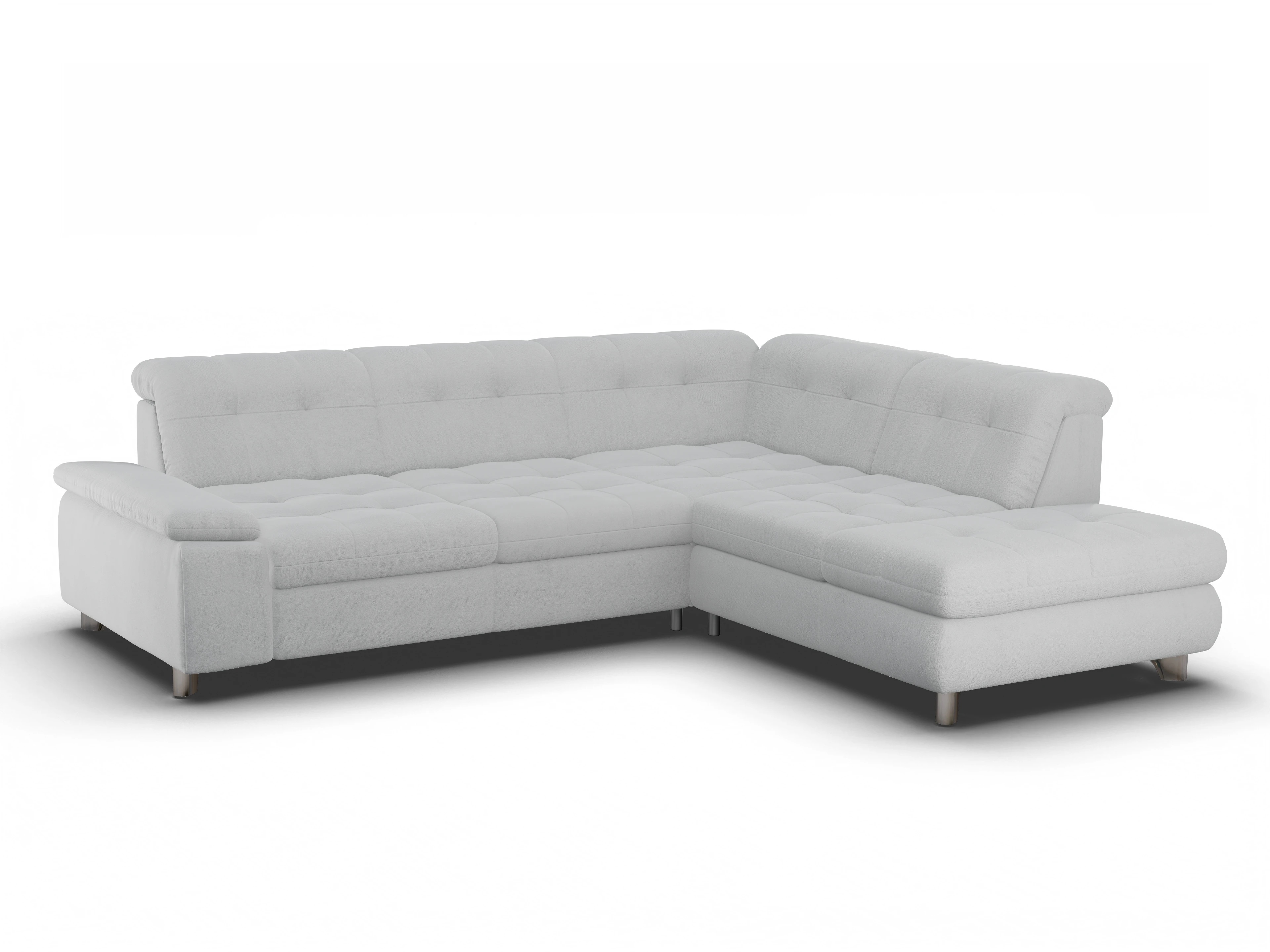 Ansicht des Produktes SC Smart 1012 Ecksofa rechts Abschluss offen in Stoff Grau