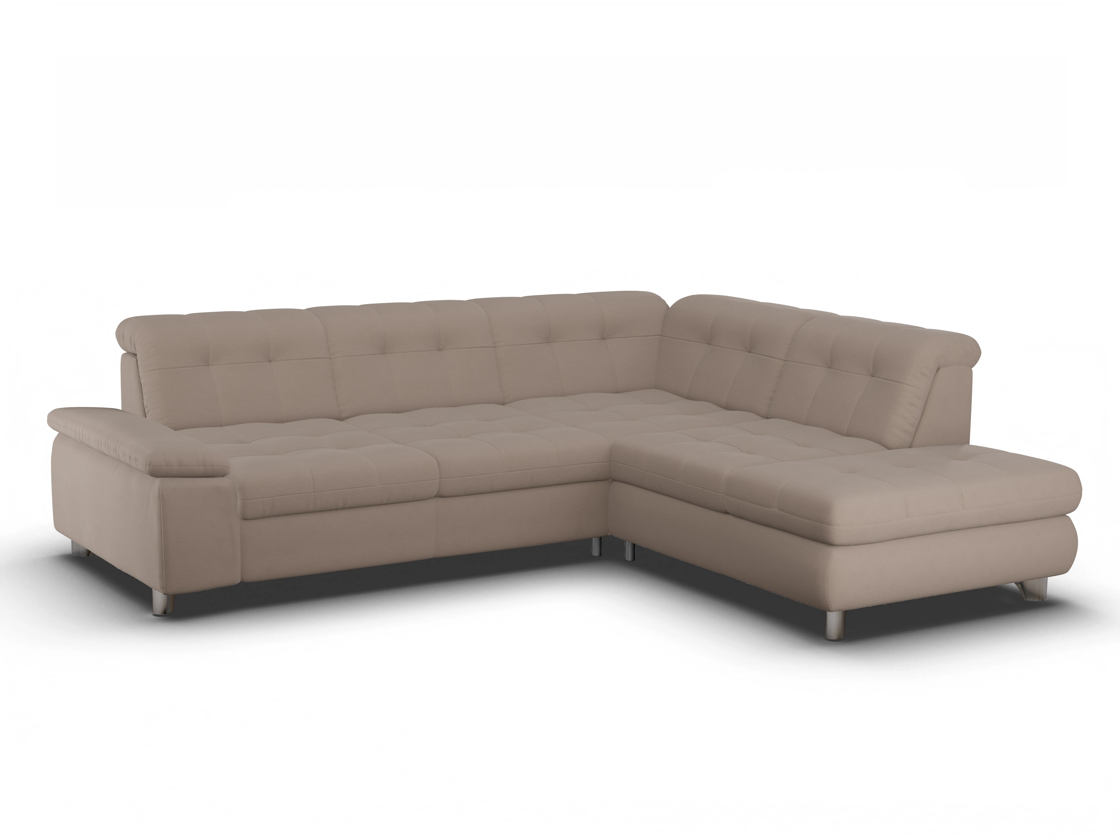 Ansicht des Produktes SC Smart 1012 Ecksofa rechts Abschluss offen in Stoff Beige