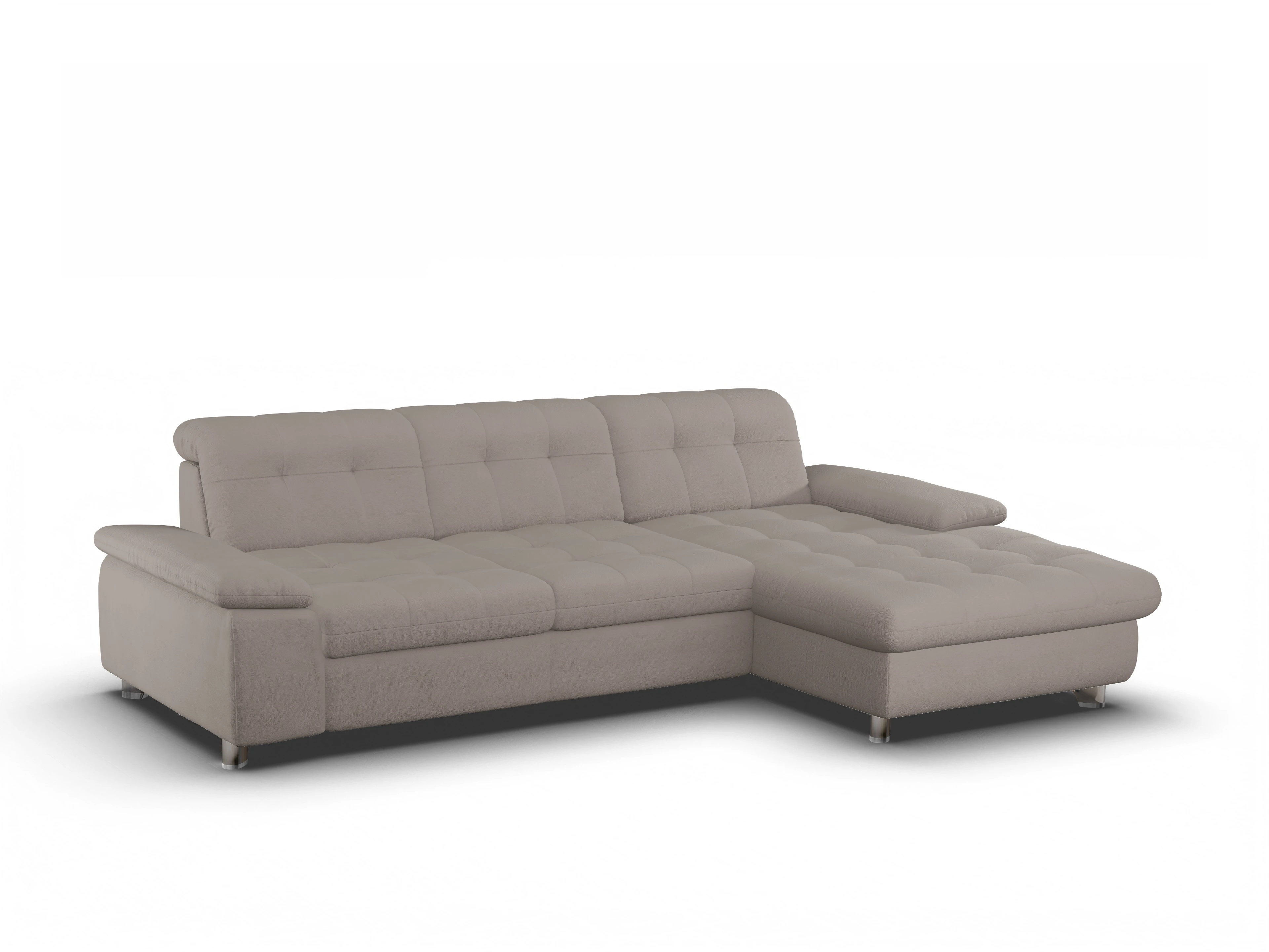 Ansicht des Produktes SC Smart 1012 Ecksofa rechts Abschluss offen in Stoff Braun