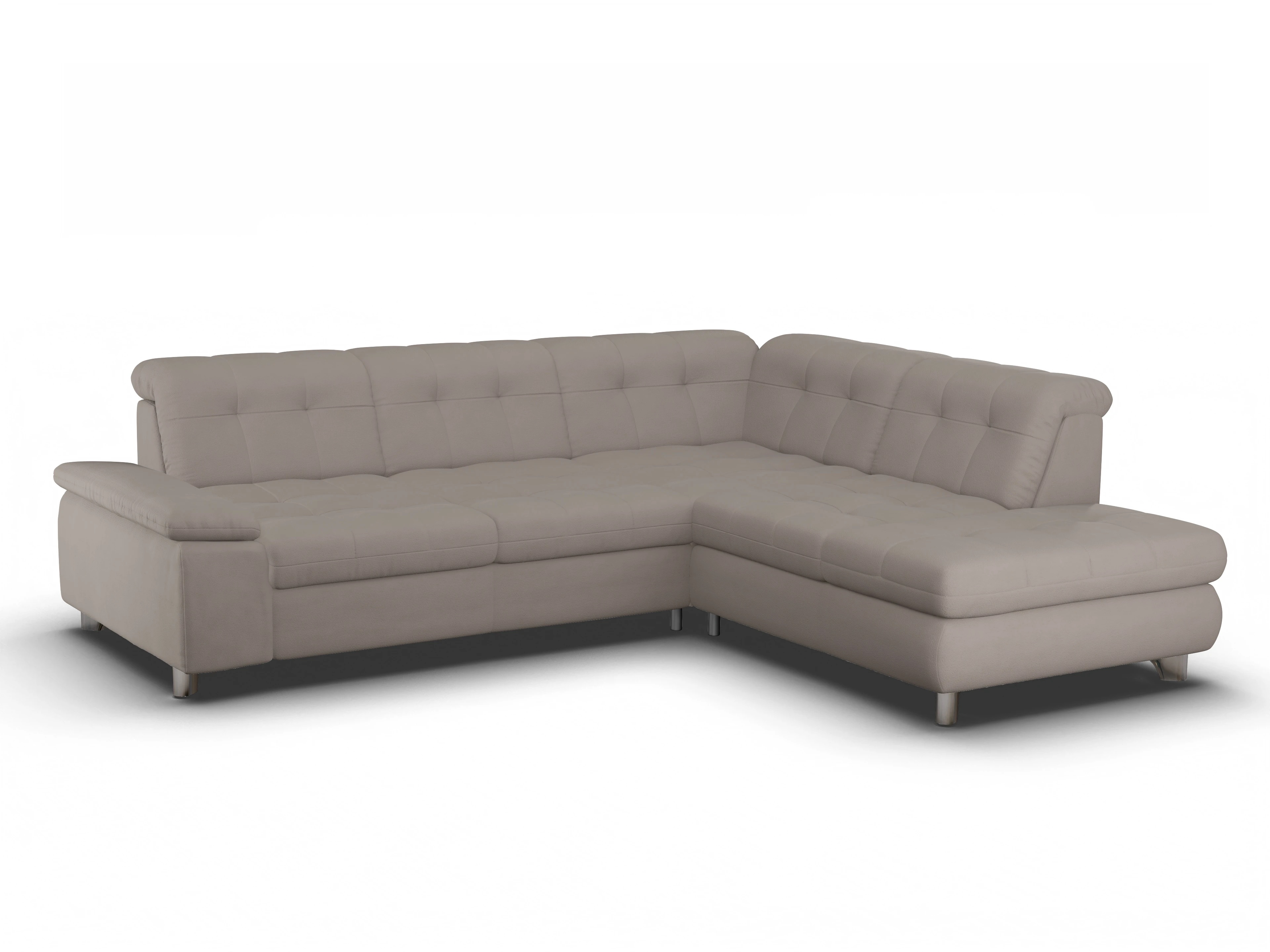 Sitz Concept smart 1012 SP15HO Large R Ansicht des Produktes SC Smart 1012 Ecksofa rechts Abschluss offen in Stoff Braun