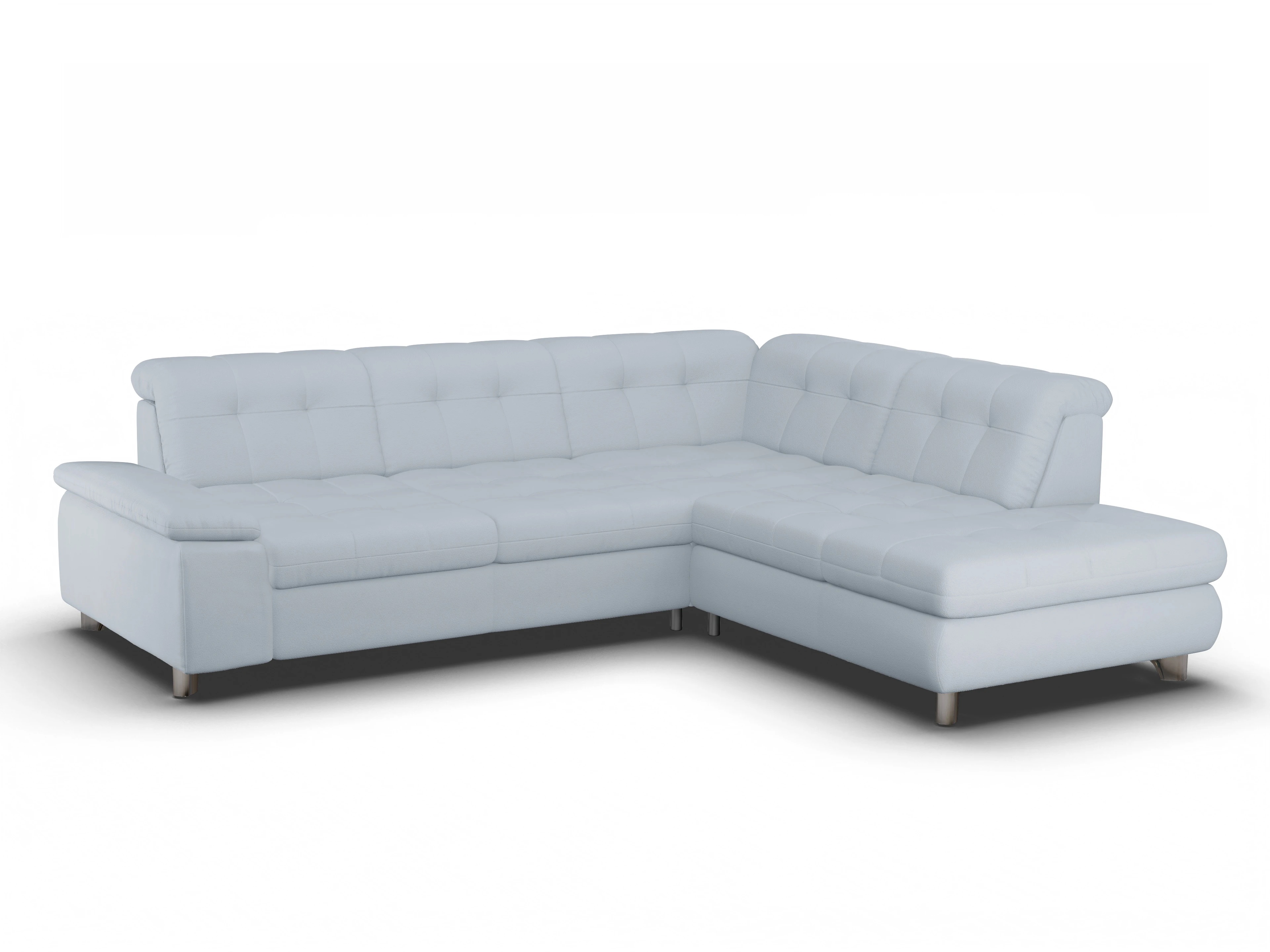Ansicht des Produktes SC Smart 1012 Ecksofa rechts Abschluss offen in Stoff Blau