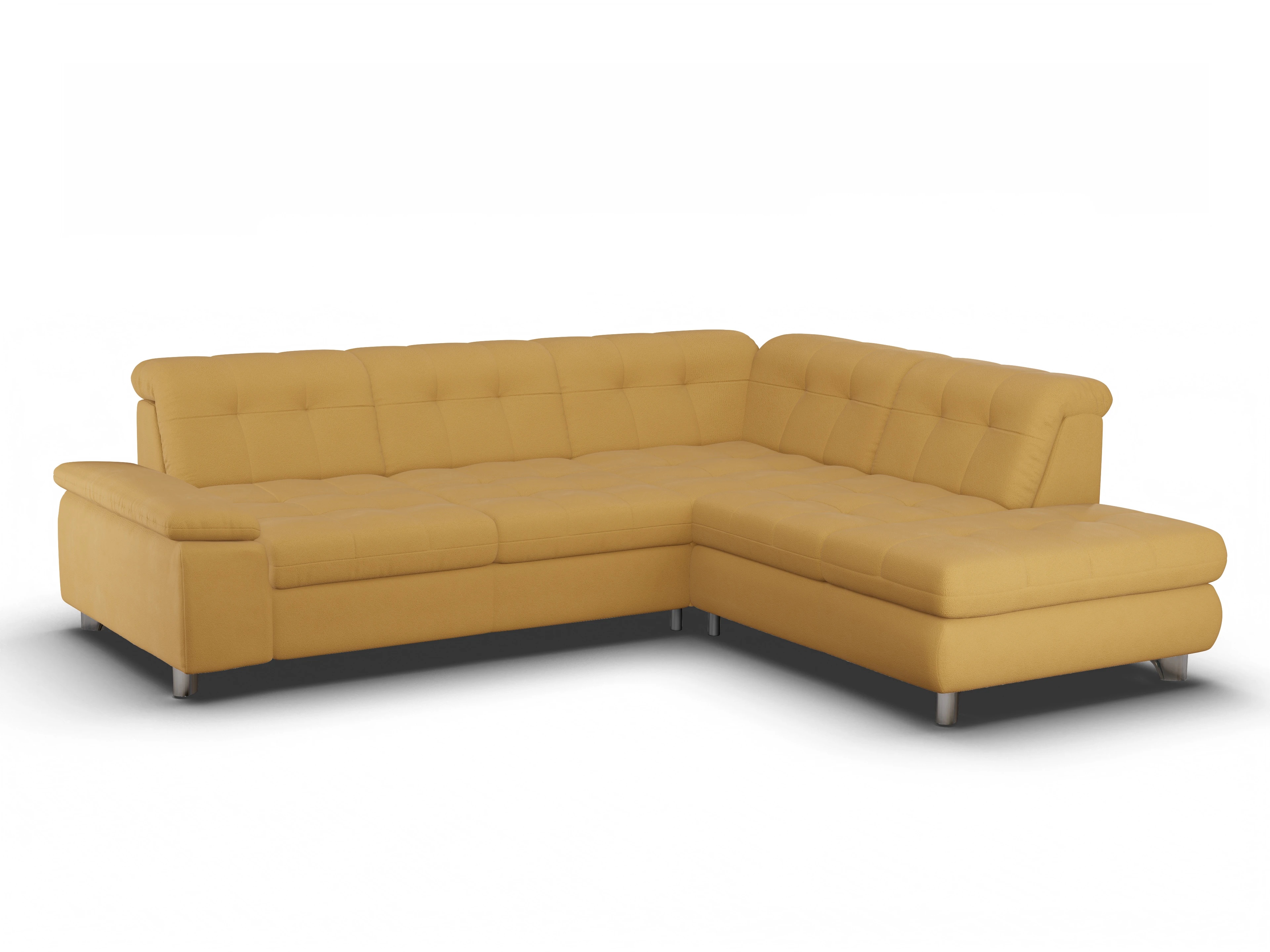 Sitz Concept smart 1012 SP15HO Large R Ansicht des Produktes SC Smart 1012 Ecksofa rechts Abschluss offen in Stoff Gelb