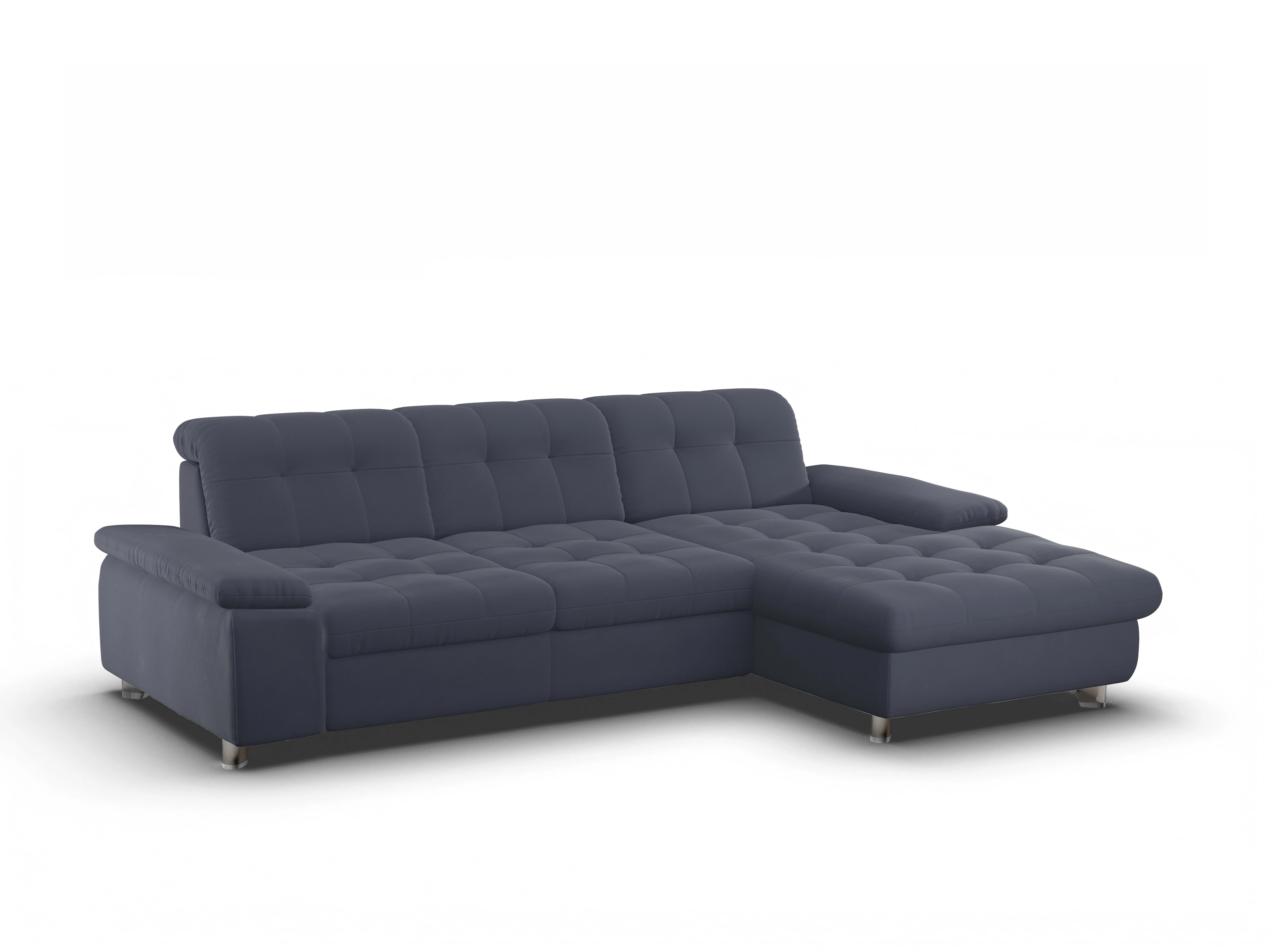 Sitz Concept smart 1012 Canape Large R Ansicht des Produktes SC Smart 1012 Ecksofa rechts Abschluss offen in Stoff Blau
