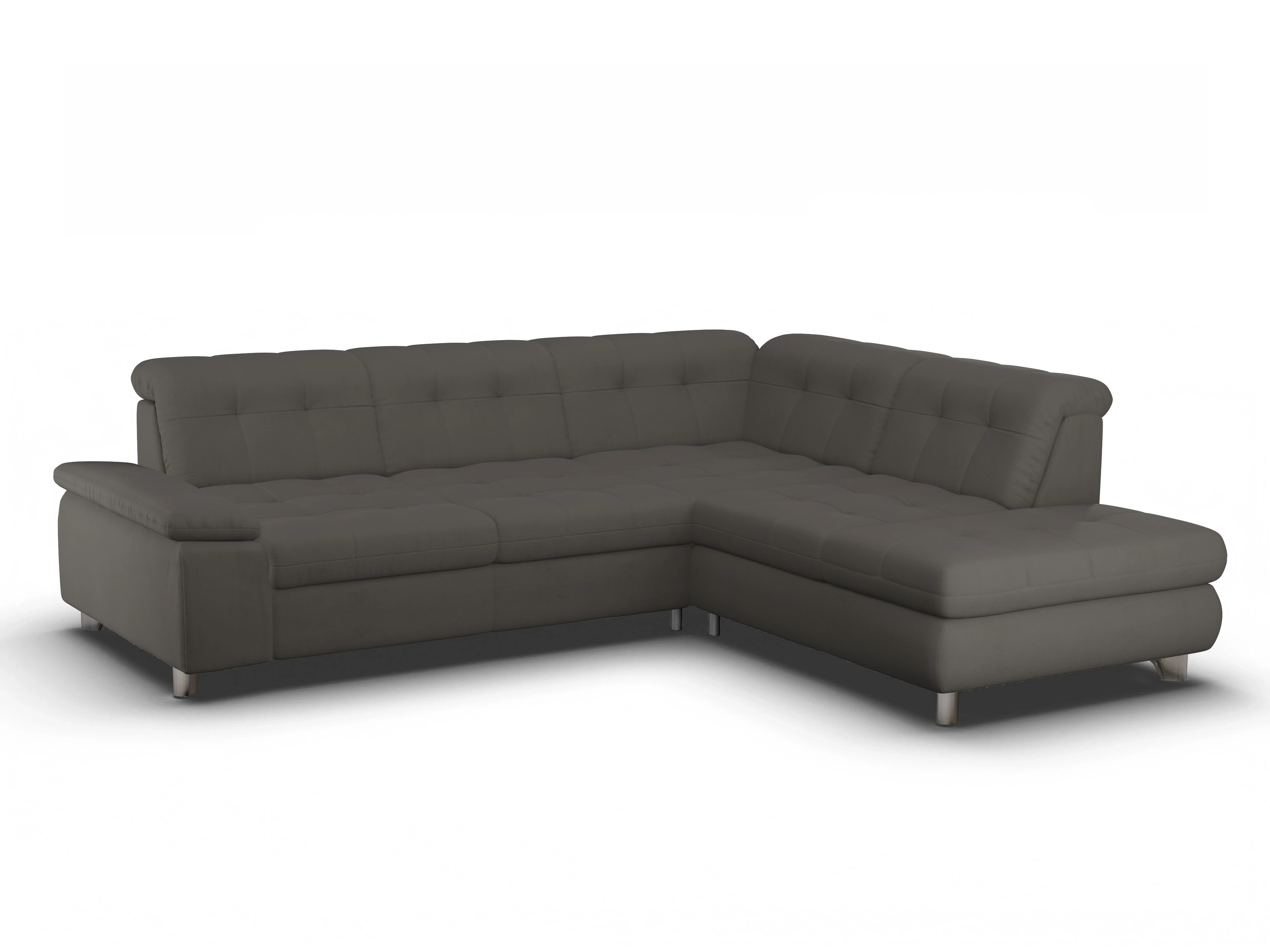 Sitz Concept smart 1012 SP15HO Large R Ansicht des Produktes SC Smart 1012 Ecksofa rechts Abschluss offen in Stoff Grau