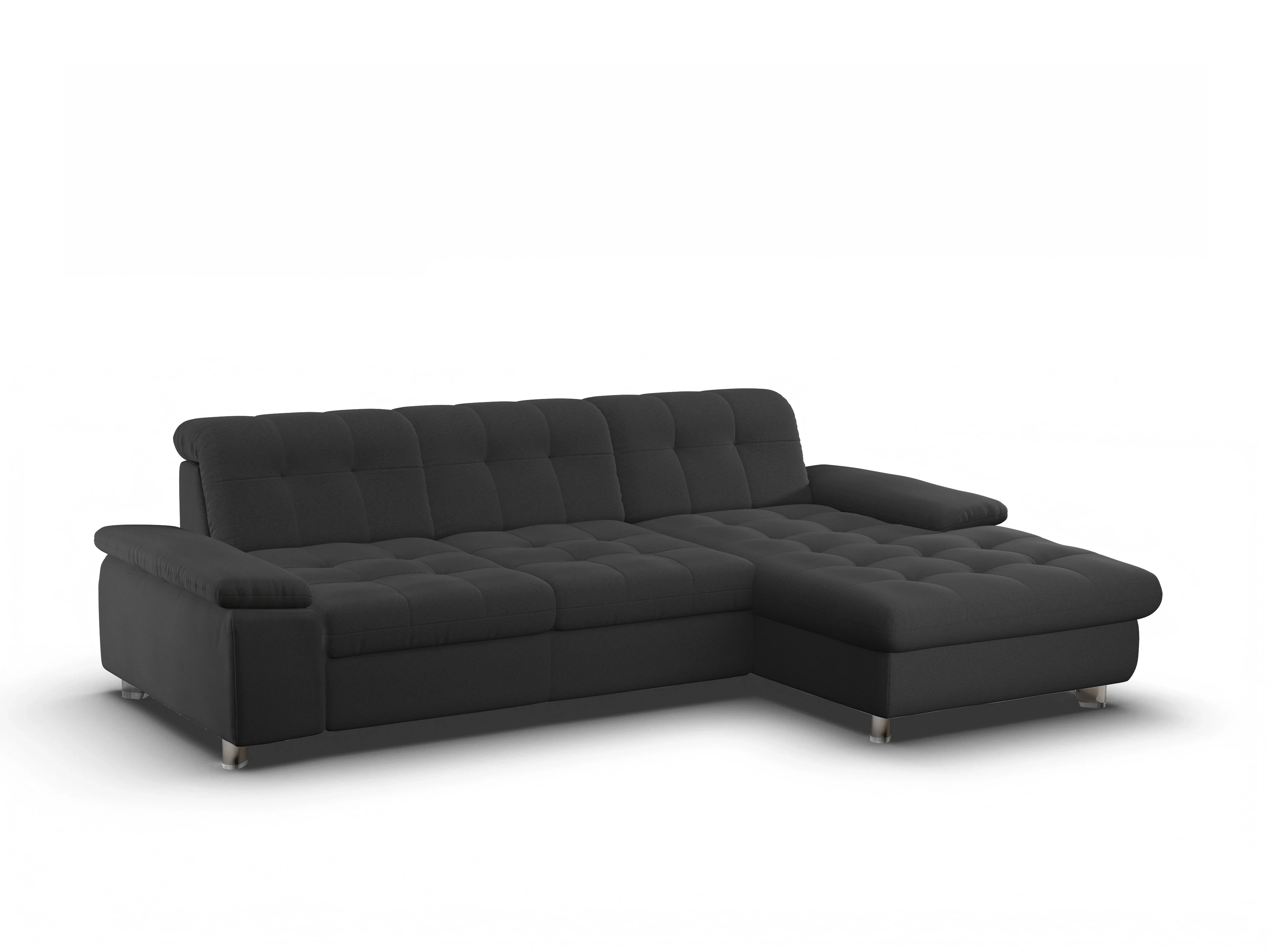 Sitz Concept smart 1012 Canape Large R Ansicht des Produktes SC Smart 1012 Ecksofa rechts Abschluss offen in Stoff Grau