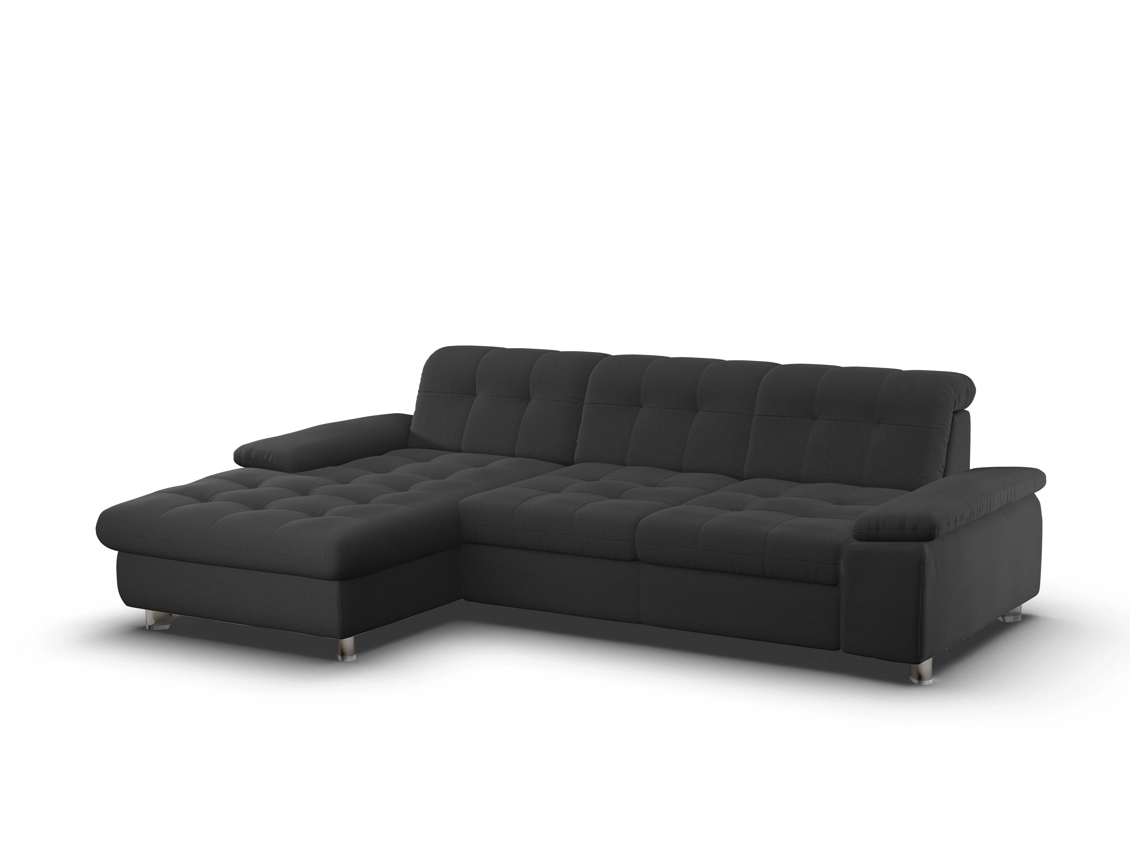Sitz Concept smart 1012 Canape Large L Ansicht des Produktes SC Smart 1012 Ecksofa links Abschluss offen in Stoff Grau