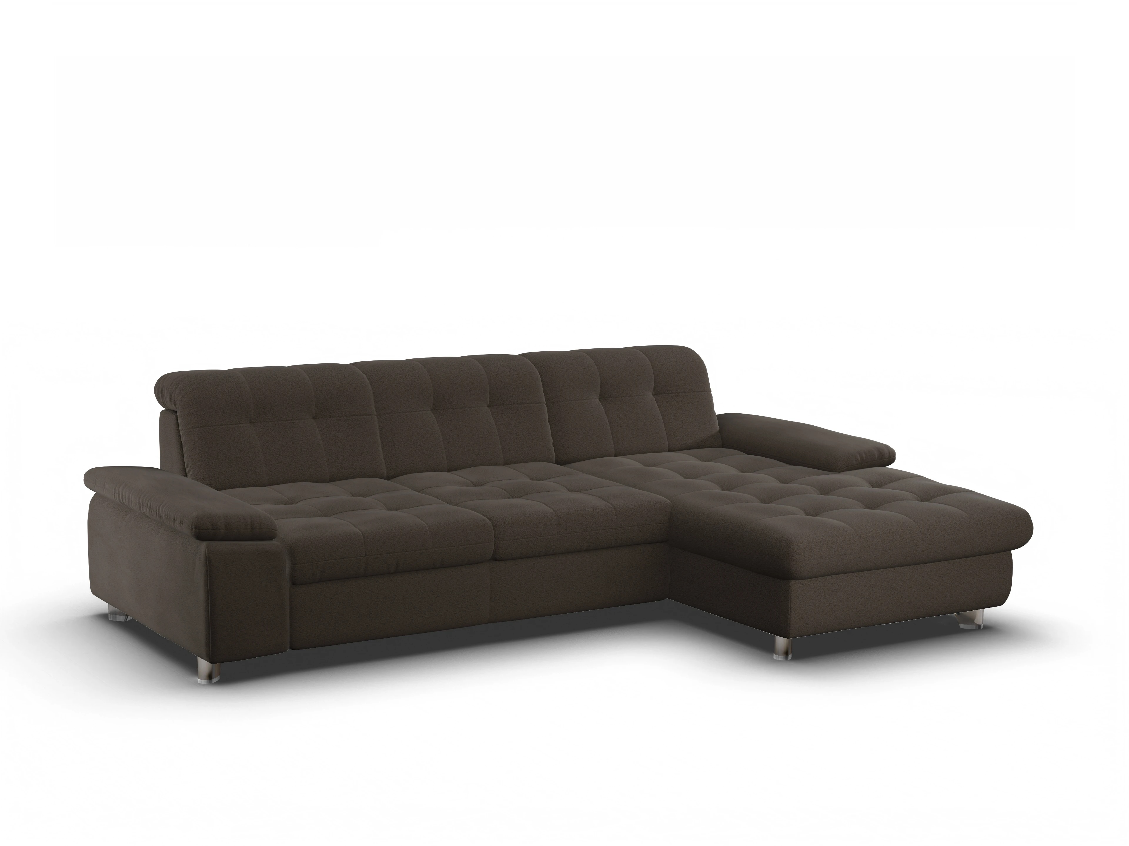 Sitz Concept smart 1012 Canape Large R Ansicht des Produktes SC Smart 1012 Ecksofa rechts Abschluss offen in Stoff Braun