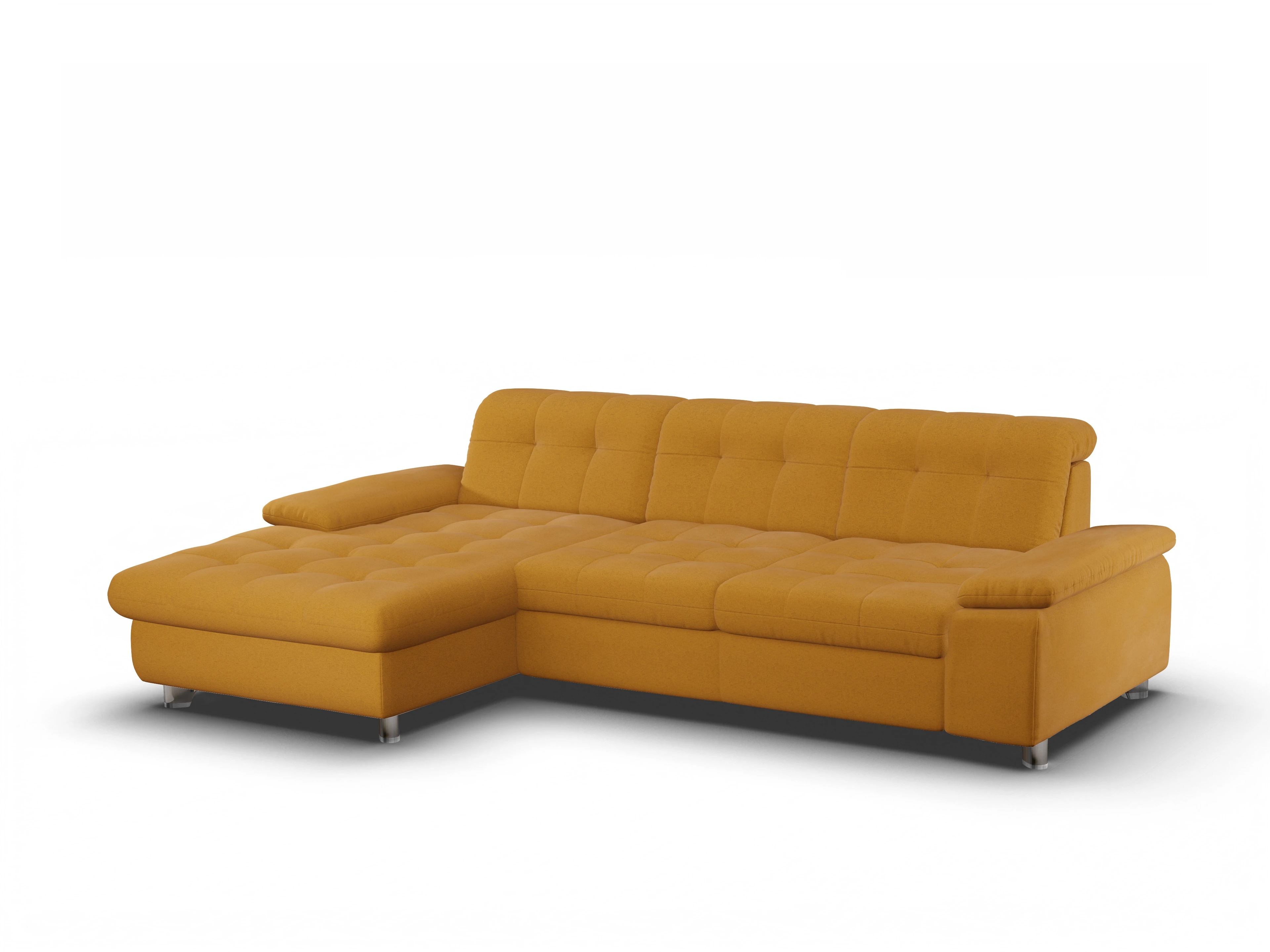 Ansicht des Produktes SC Smart 1012 Ecksofa links Abschluss offen in Stoff Gelb