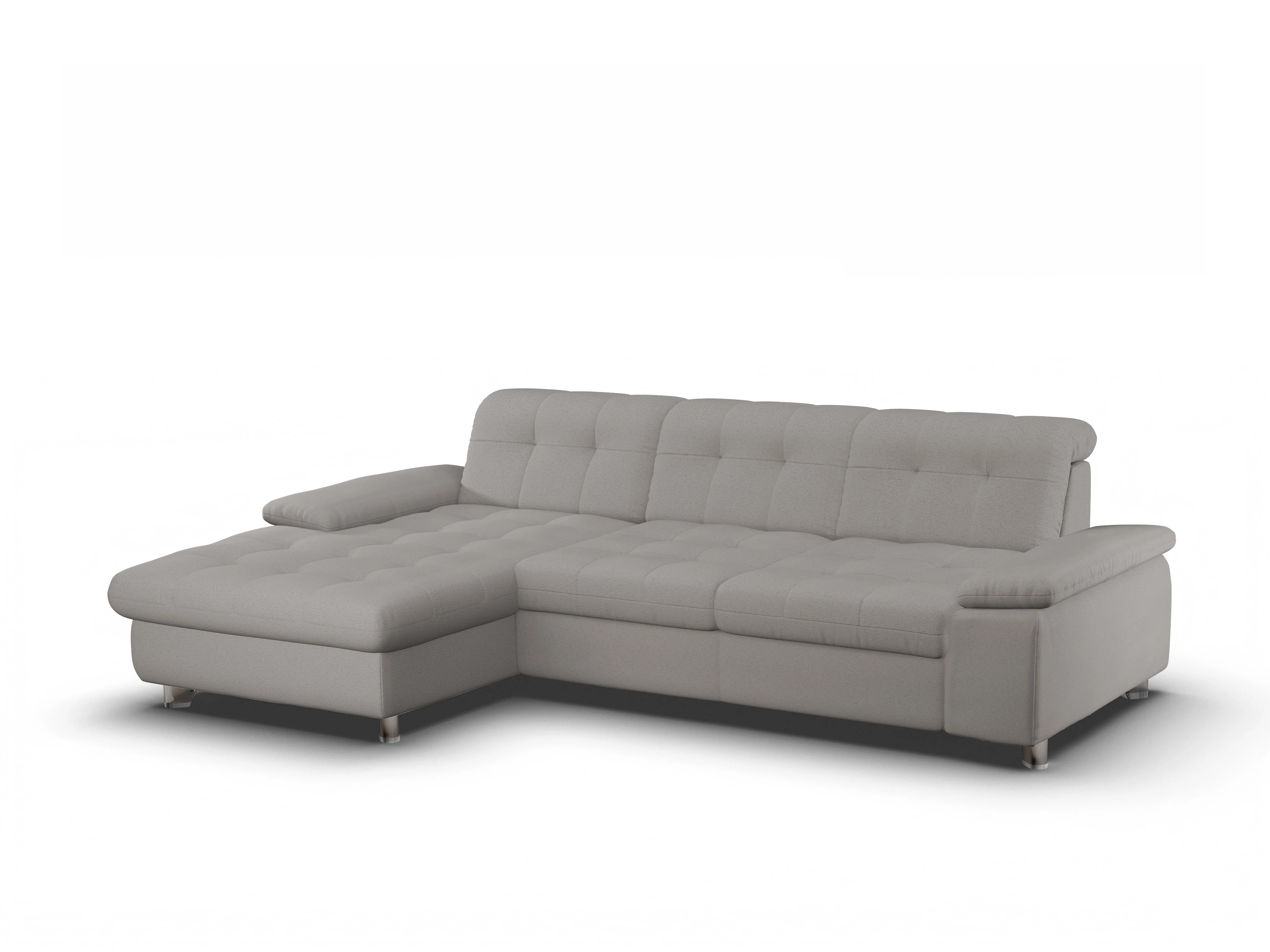 Sitz Concept smart 1012 Canape Large L Ansicht des Produktes SC Smart 1012 Ecksofa links Abschluss offen in Stoff Grau