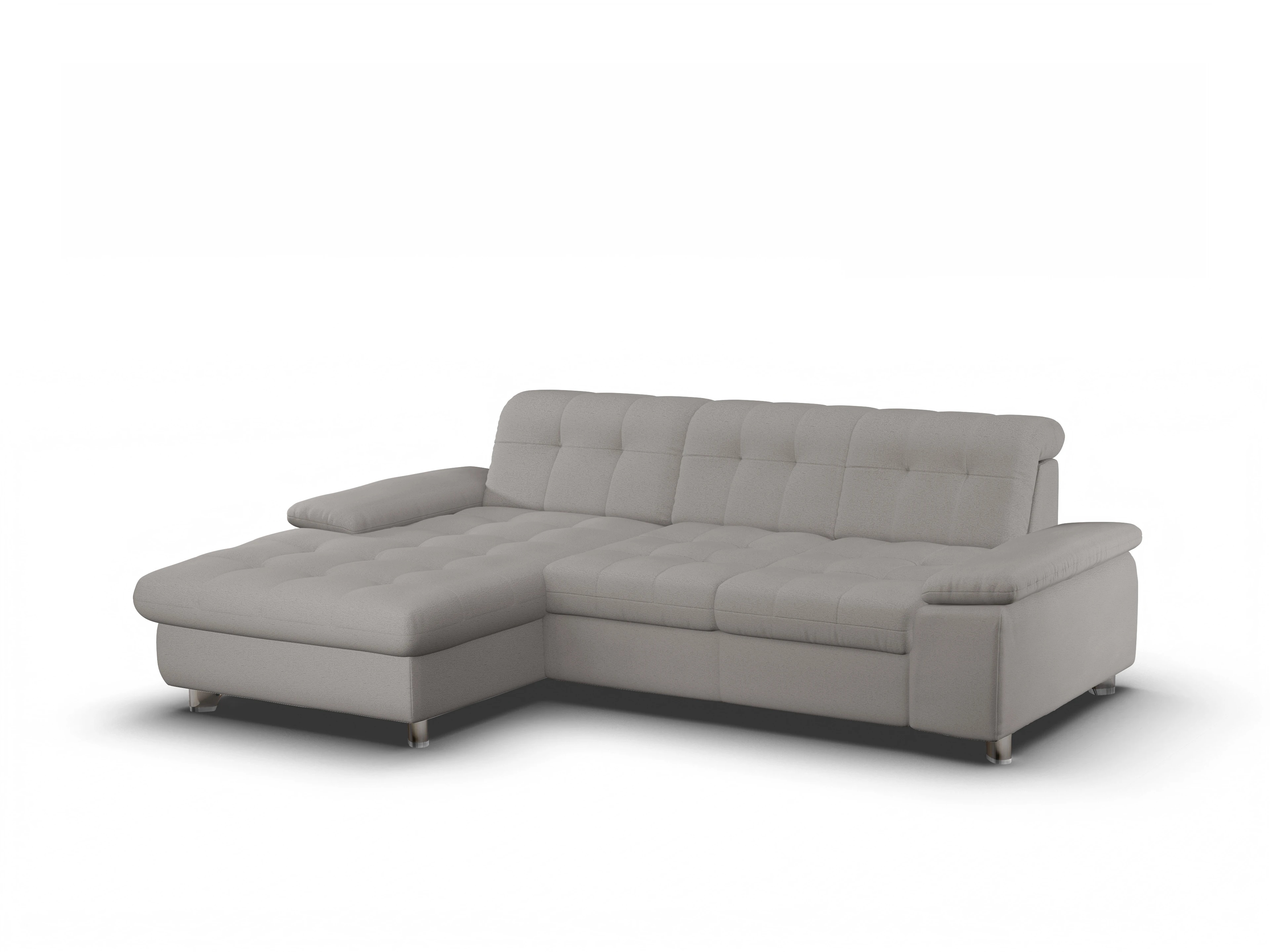 Ansicht des Produktes SC Smart 1012 Ecksofa links Abschluss offen in Stoff Grau