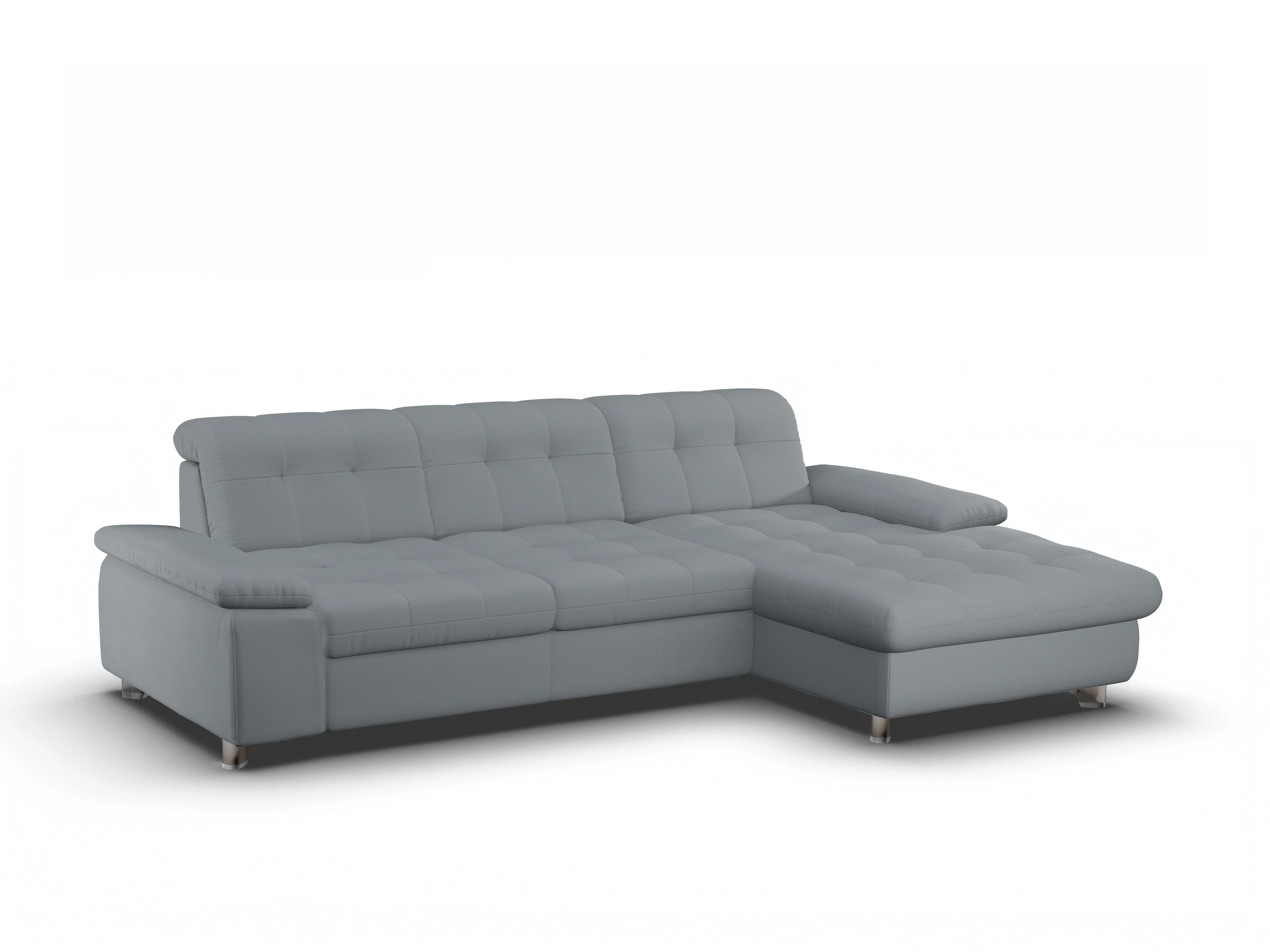 Ansicht des Produktes SC Smart 1012 Ecksofa rechts Abschluss offen in Stoff Grau