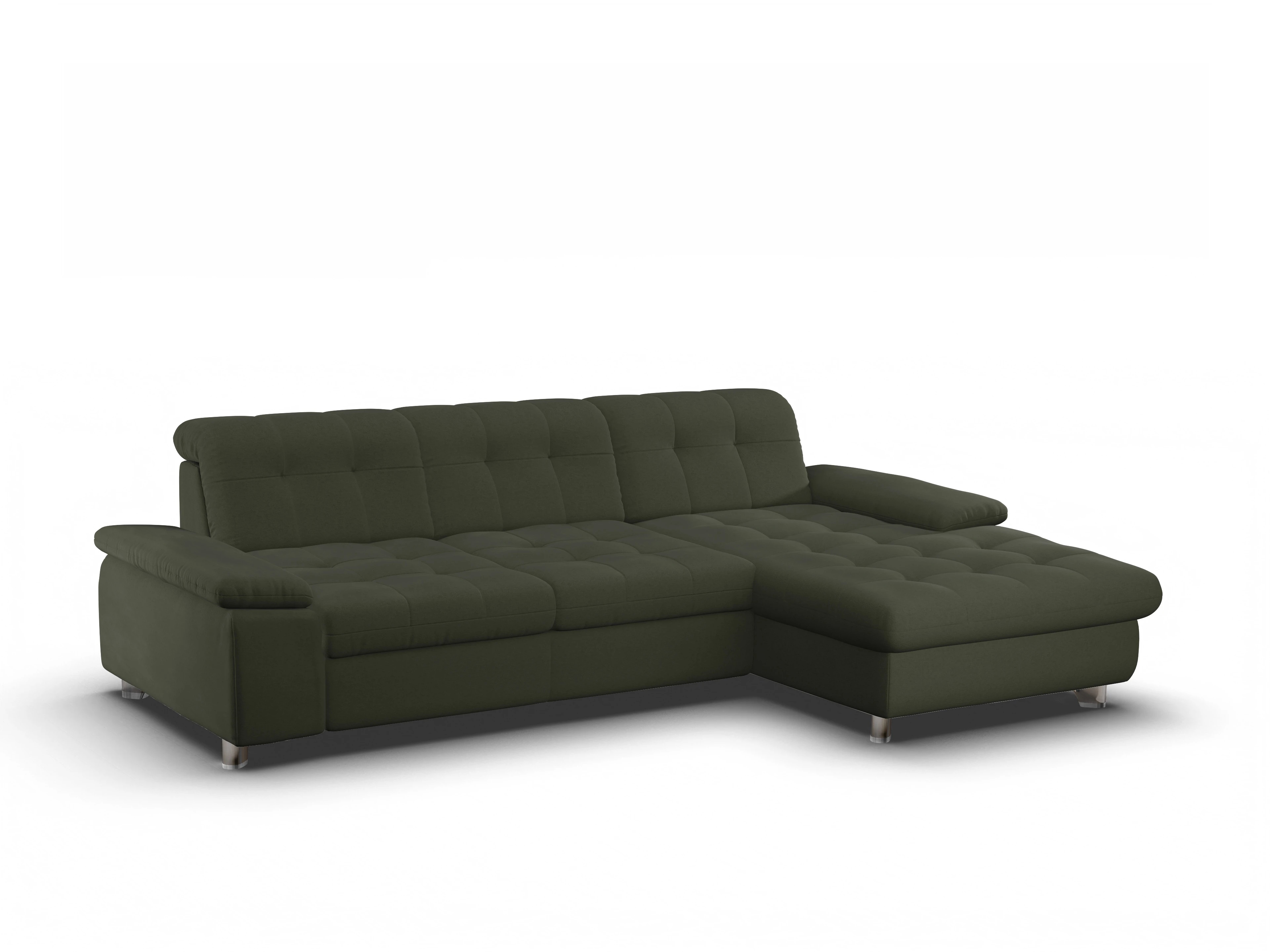 Ansicht des Produktes SC Smart 1012 Ecksofa rechts Abschluss offen in Stoff Grün