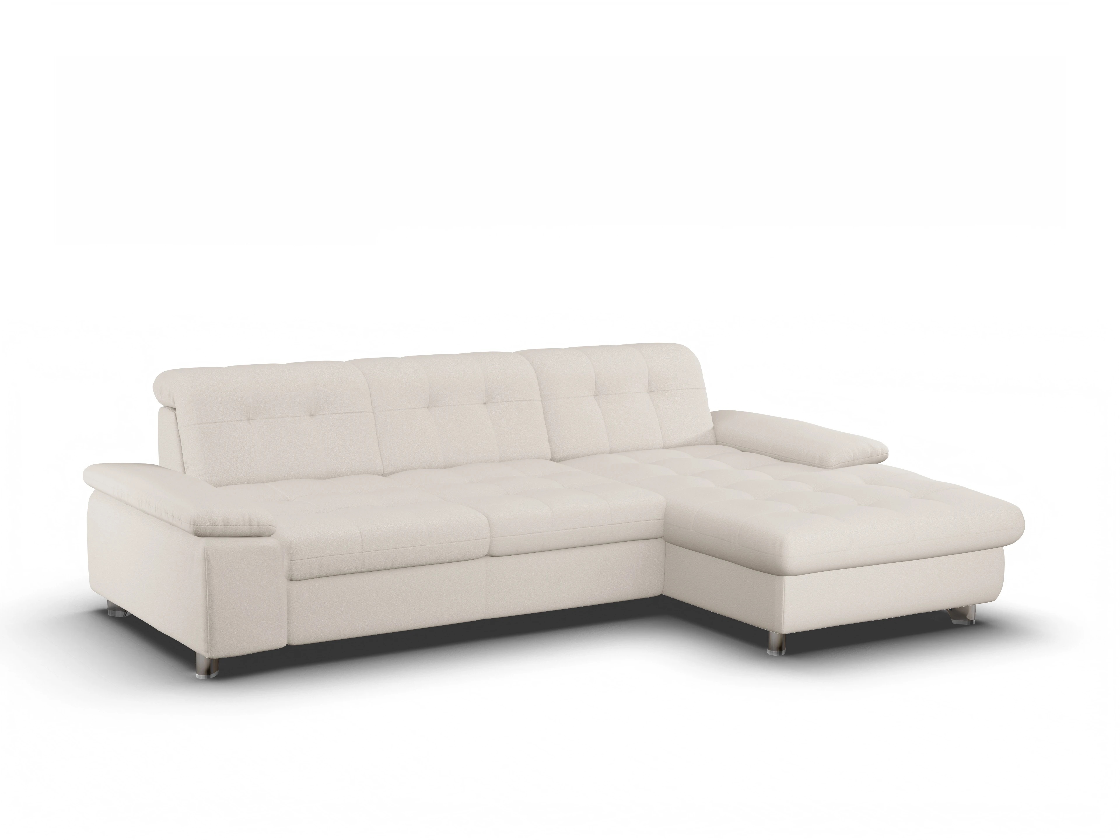 Ansicht des Produktes SC Smart 1012 Ecksofa rechts Abschluss offen in Stoff Beige