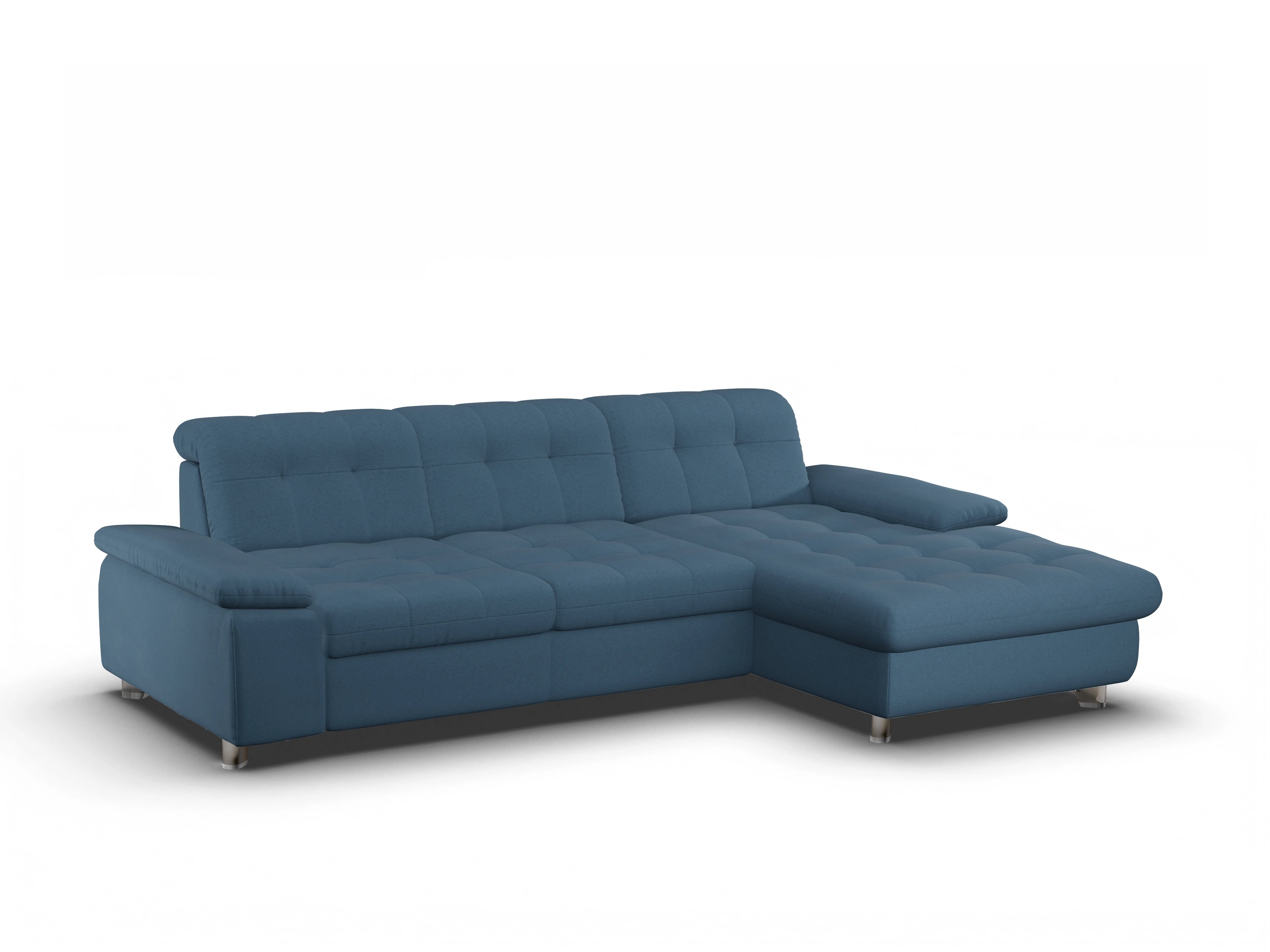 Sitz Concept smart 1012 Canape Large R Ansicht des Produktes SC Smart 1012 Ecksofa rechts Abschluss offen in Stoff Blau