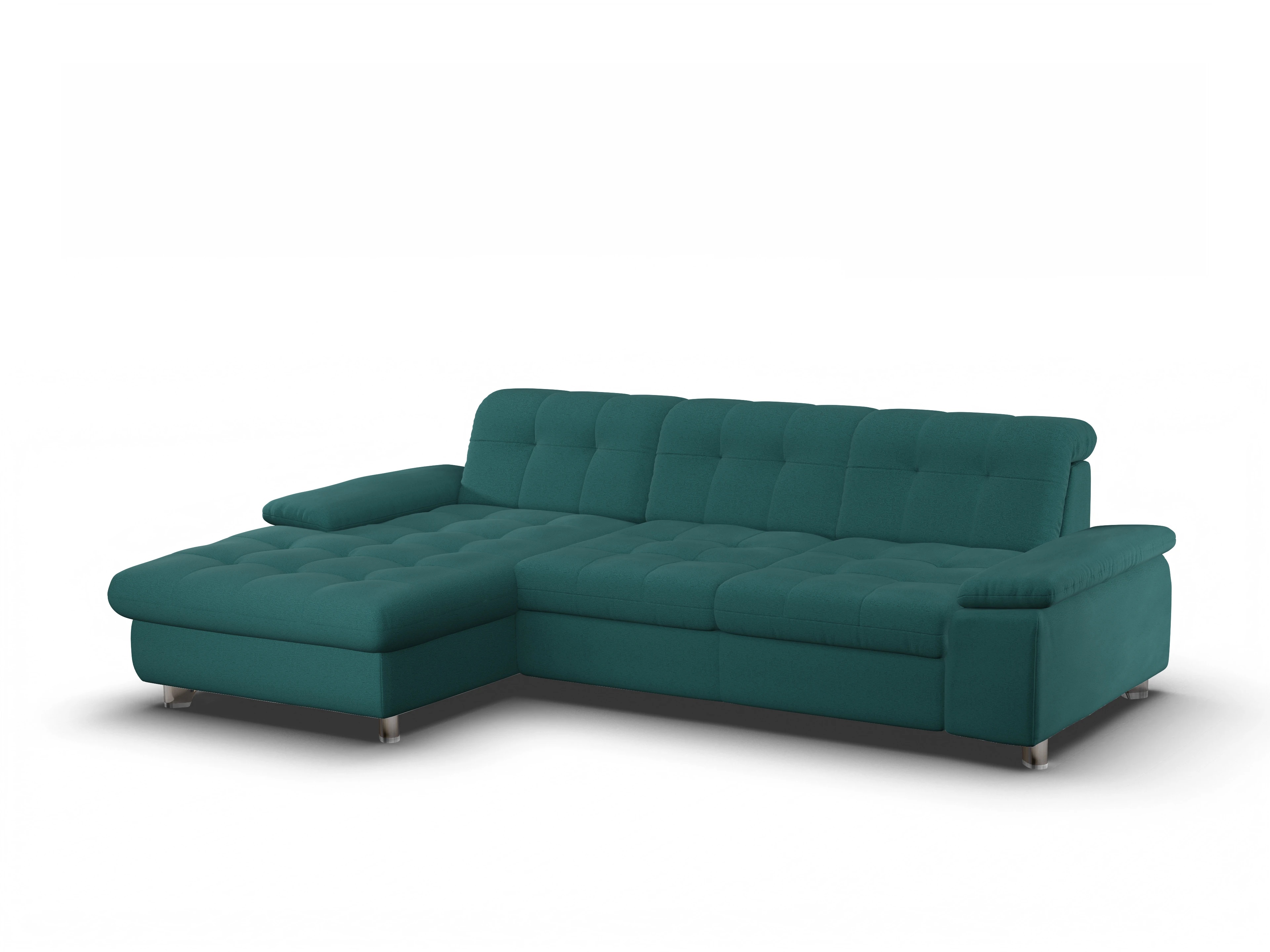 Sitz Concept smart 1012 Canape Large L Ansicht des Produktes SC Smart 1012 Ecksofa links Abschluss offen in Stoff Blau