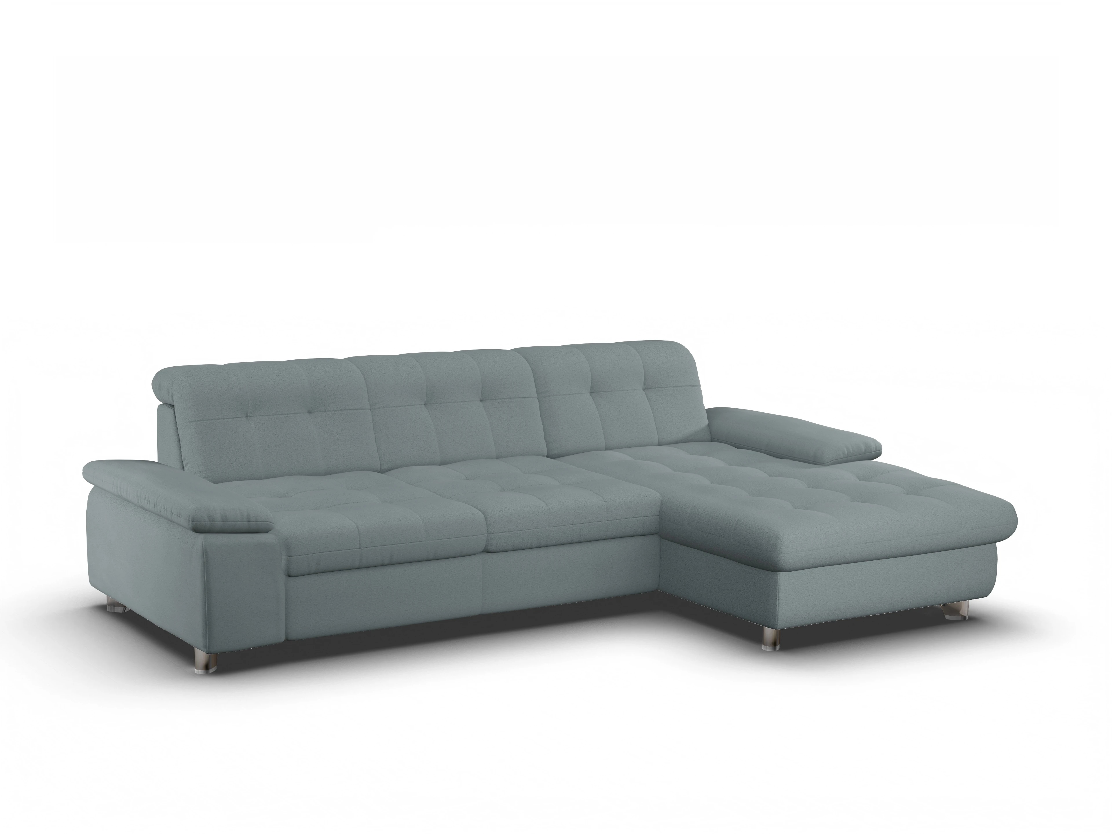 Sitz Concept smart 1012 Canape Large R Ansicht des Produktes SC Smart 1012 Ecksofa rechts Abschluss offen in Stoff Grau