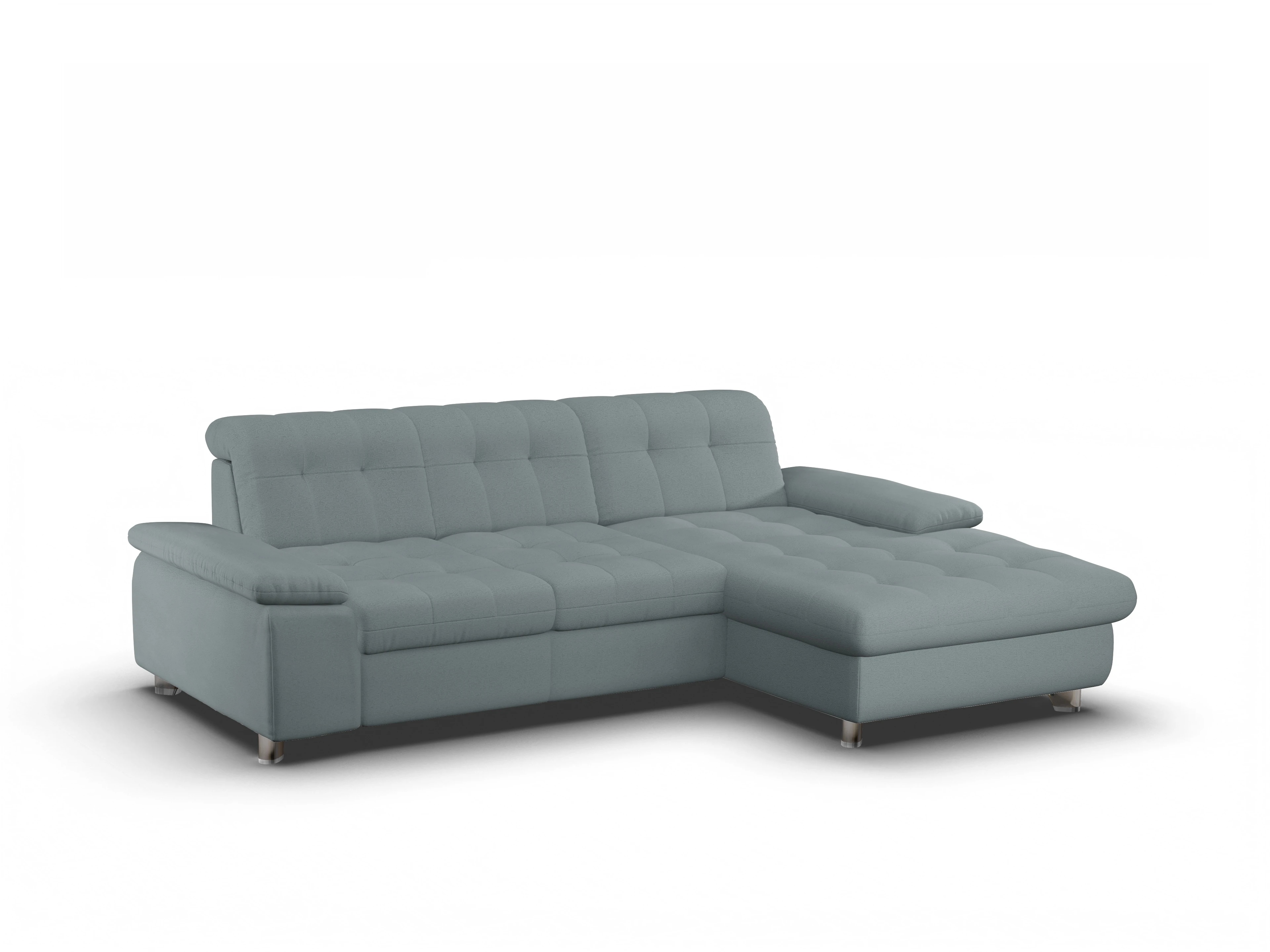 Ansicht des Produktes SC Smart 1012 Ecksofa rechts Abschluss offen in Stoff Grau