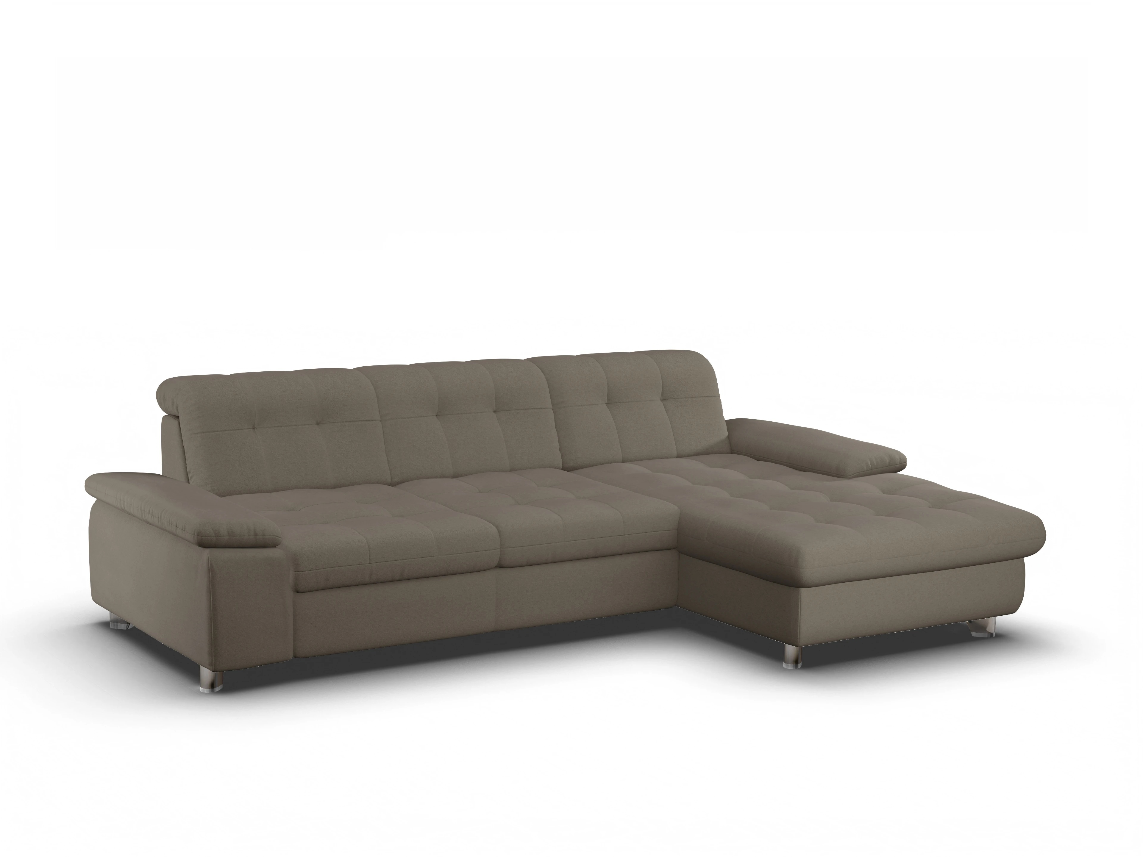 Ansicht des Produktes SC Smart 1012 Ecksofa rechts Abschluss offen in Stoff Grau