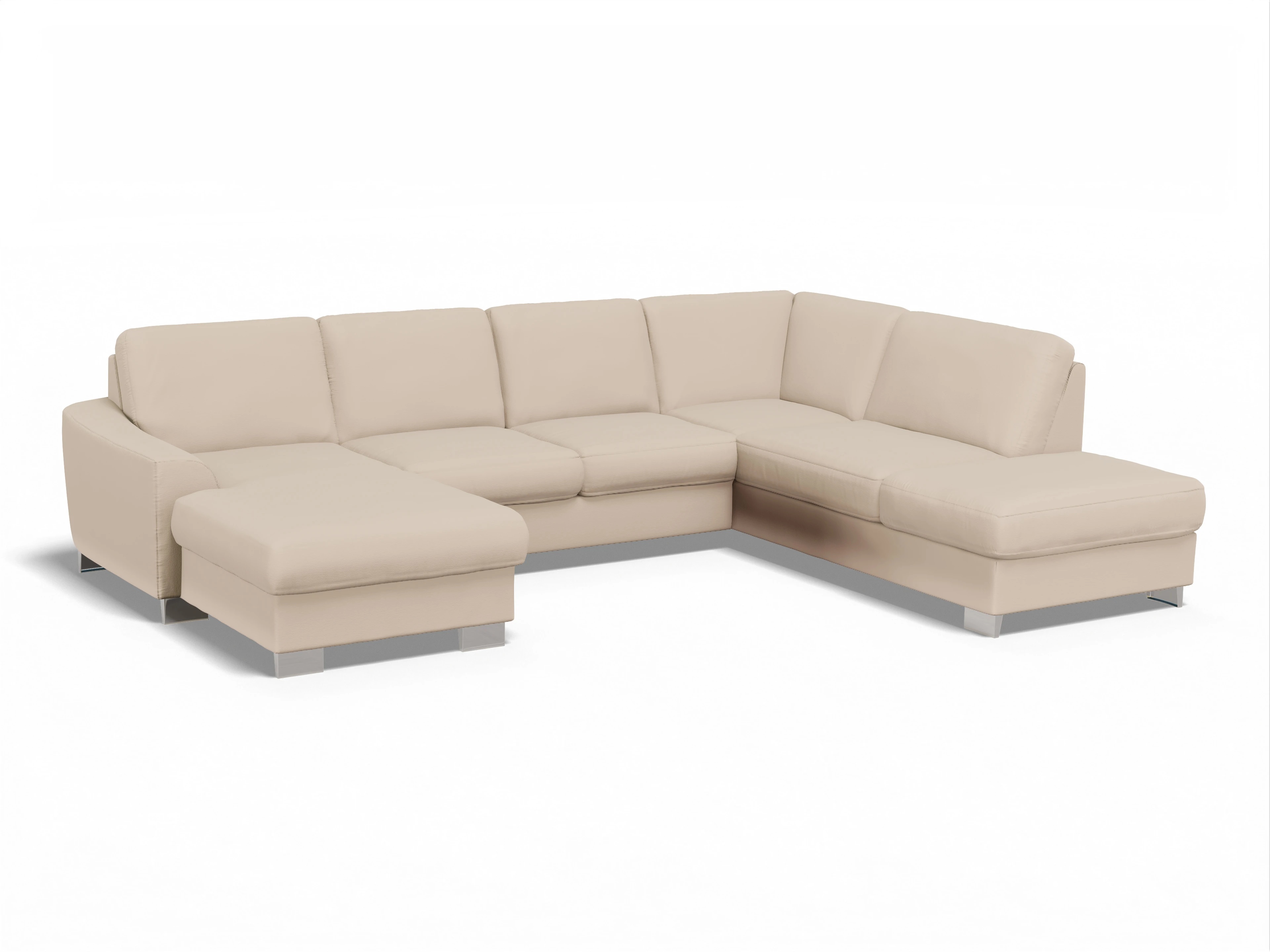 Ansicht des Produktes SC Family 1028 Wohnlandschaft offen beidseitig in Stoff Beige