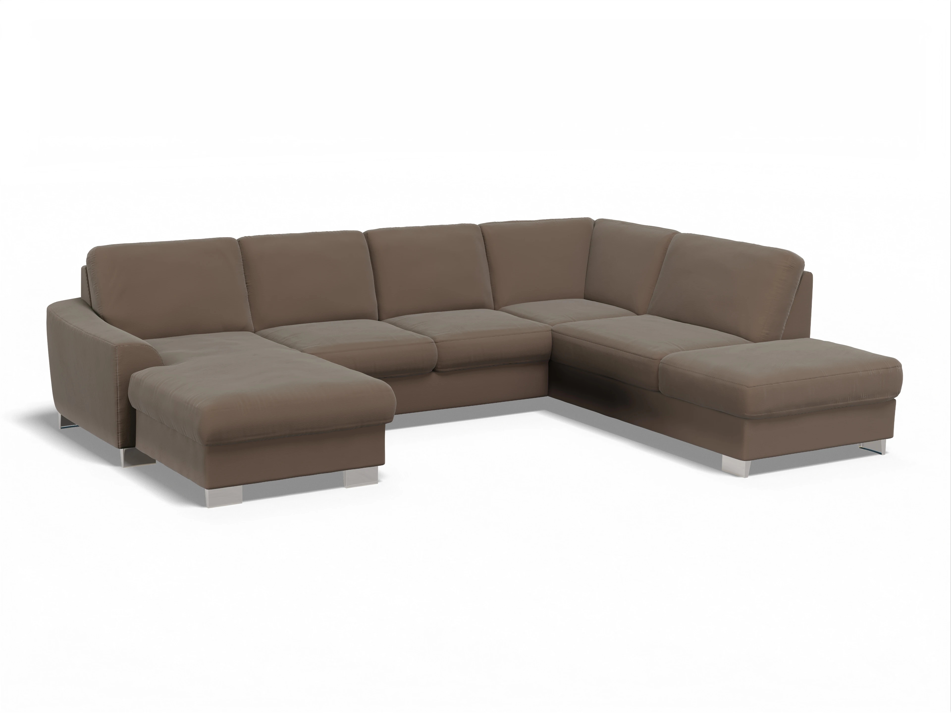 Sitz Concept Family 1028 CanKO Medium R Ansicht des Produktes SC Family 1028 Wohnlandschaft offen beidseitig in Stoff Braun
