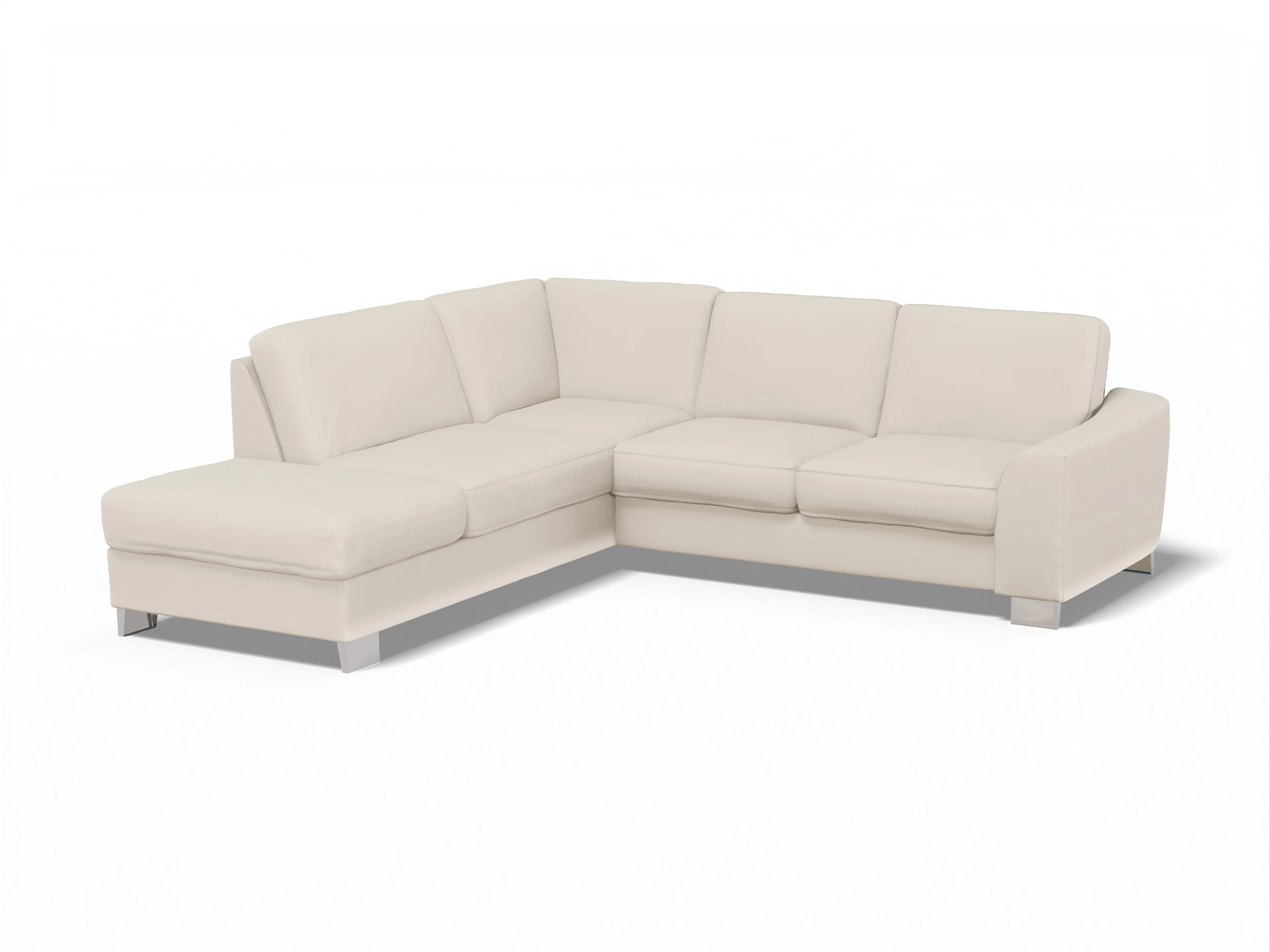 Ansicht des Produktes SC Family 1028 Ecksofa links Abschluss offen in Stoff Beige