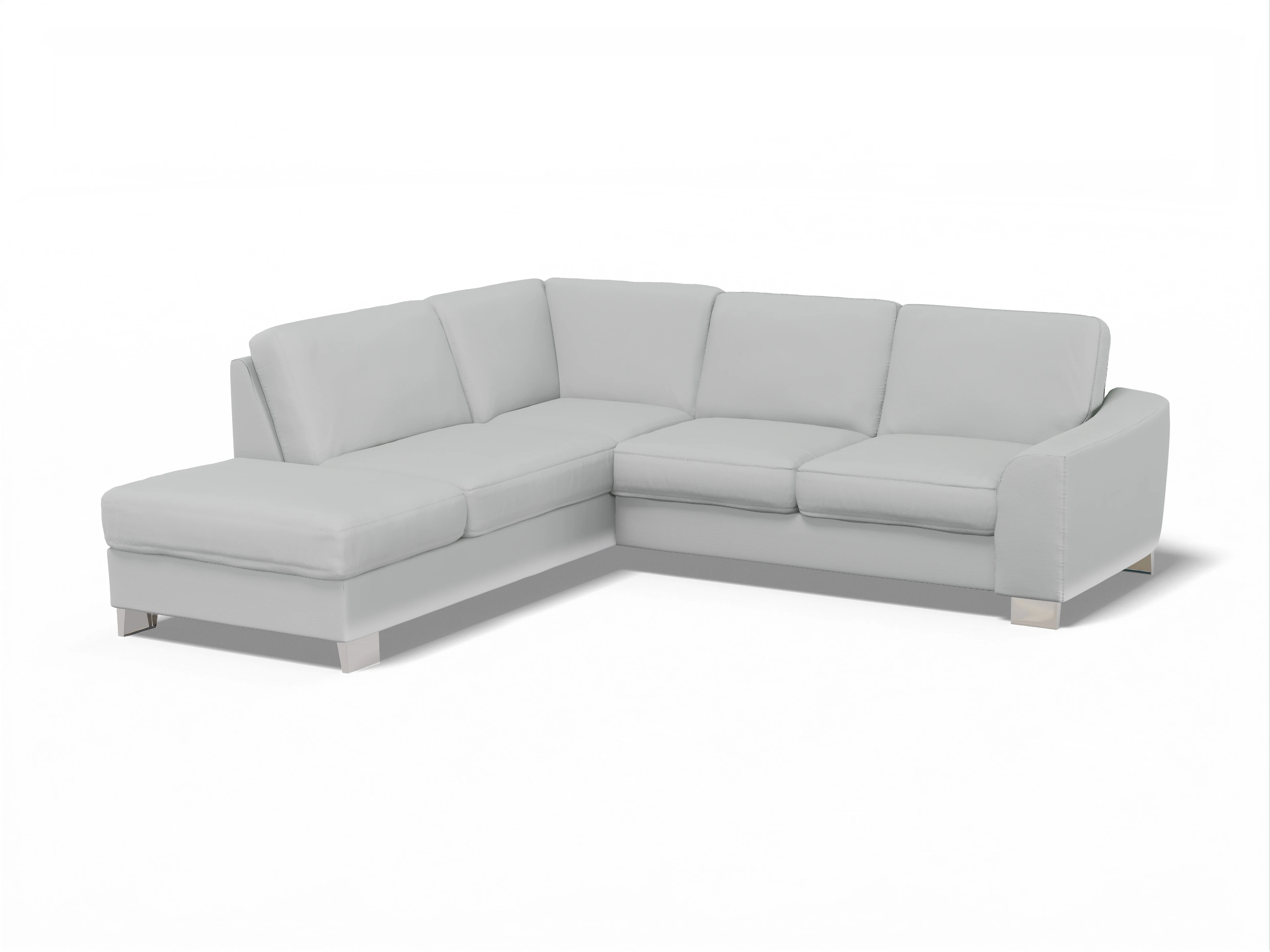 Ansicht des Produktes SC Family 1028 Ecksofa links Abschluss offen in Stoff Grau
