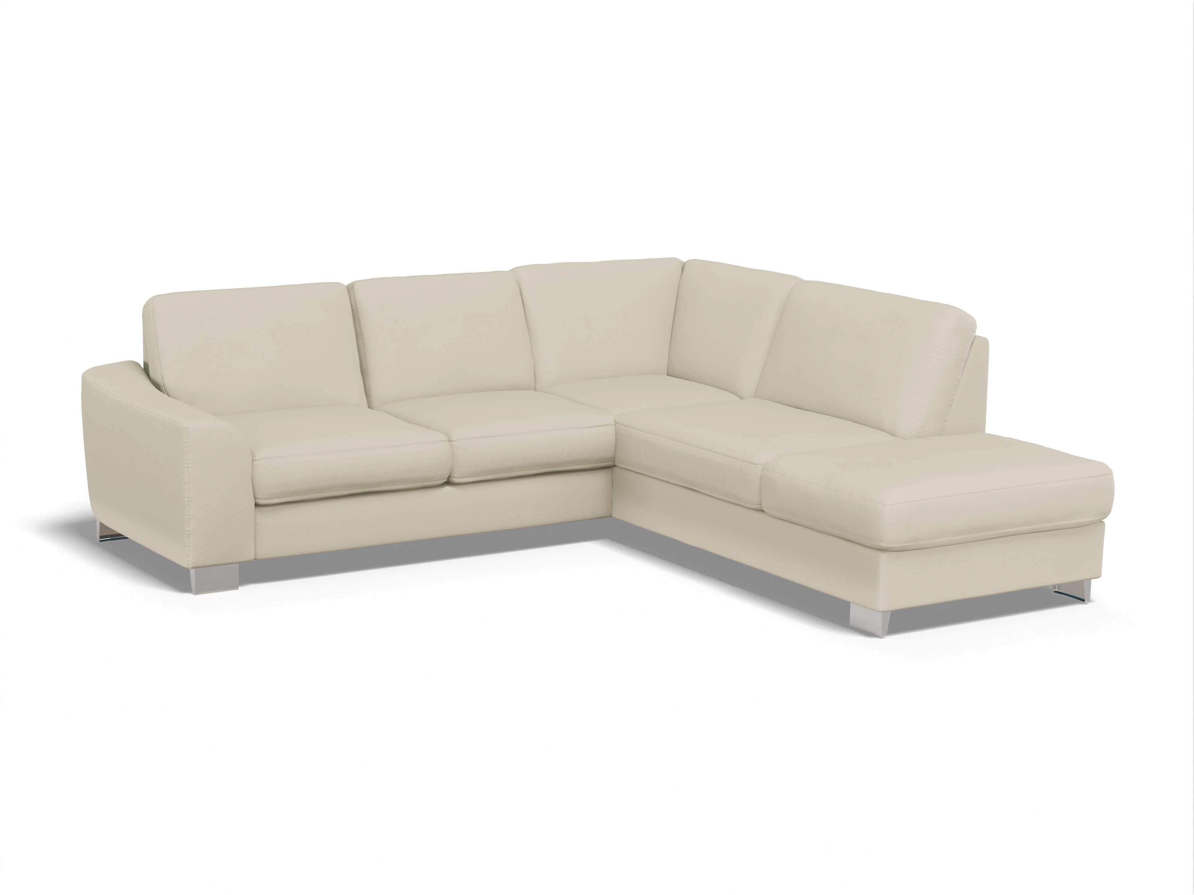 Ansicht des Produktes SC Family 1028 Ecksofa rechts Abschluss offen in Stoff Beige
