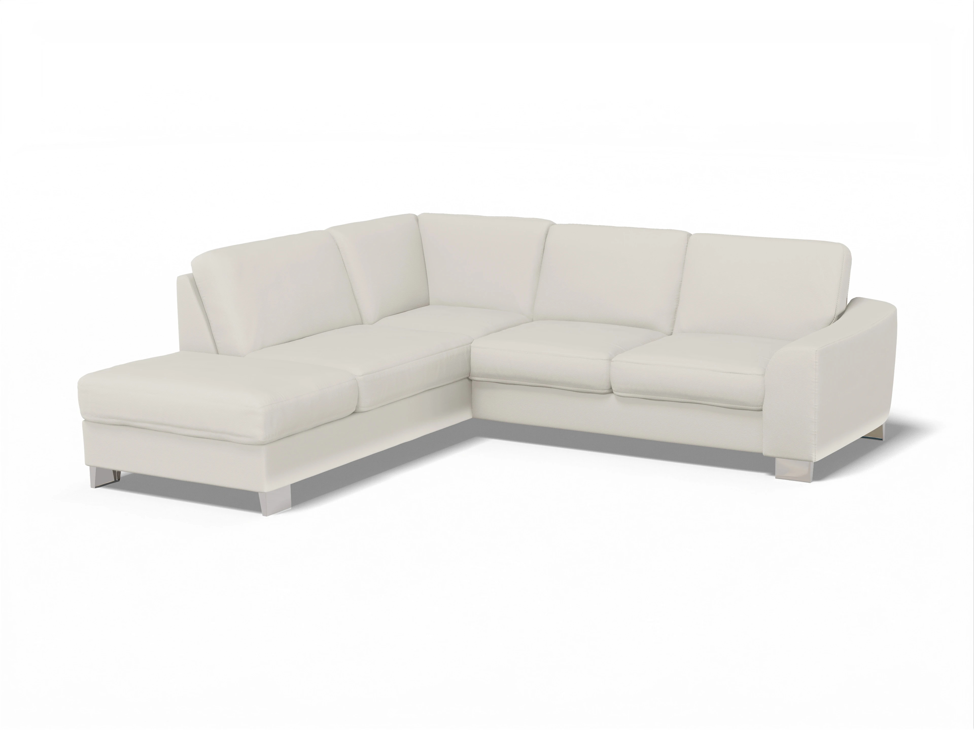 Sitz Concept Family 1028 KO Medium L Ansicht des Produktes SC Family 1028 Ecksofa links Abschluss offen in Stoff Grau
