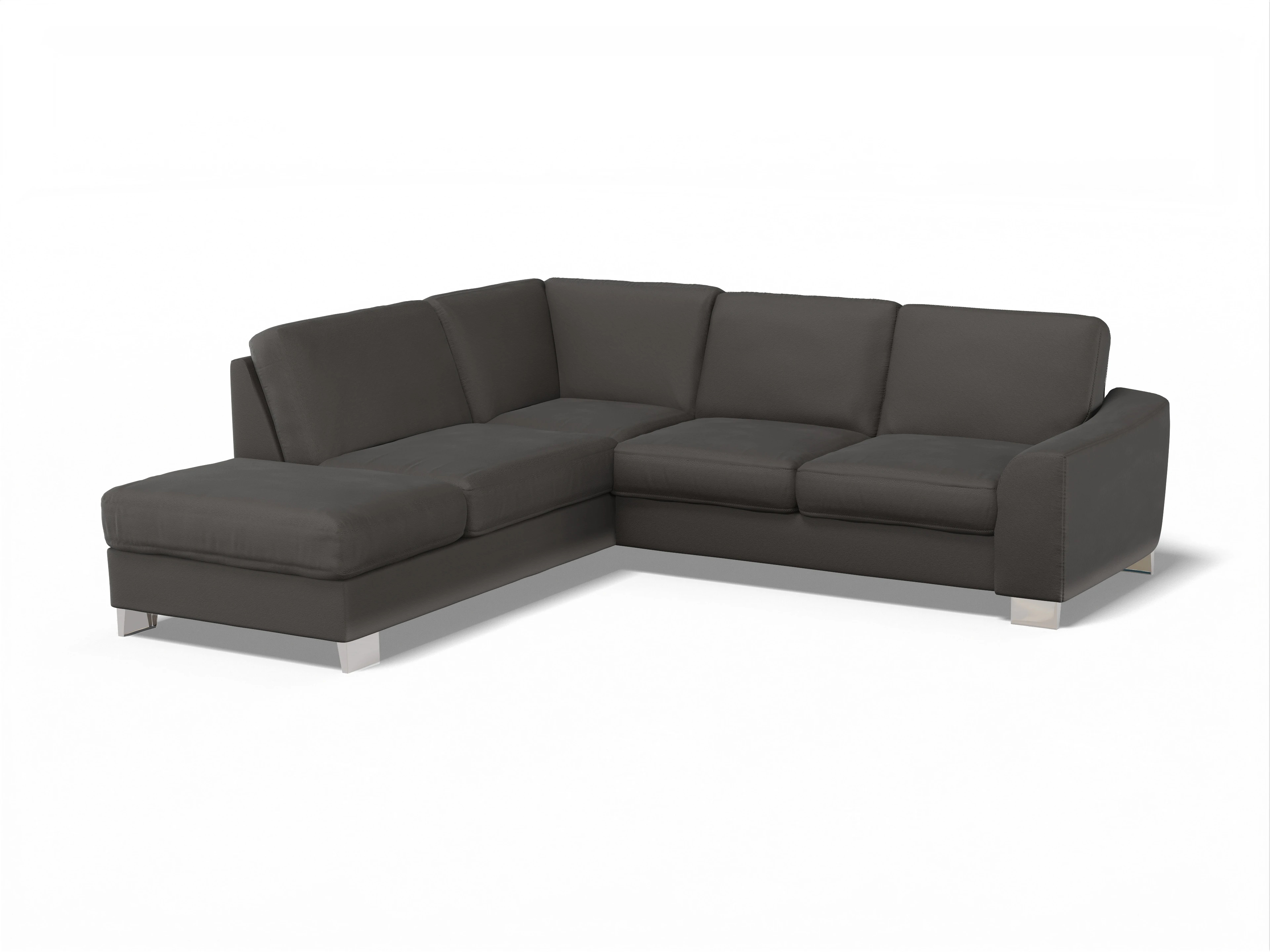 Ansicht des Produktes SC Family 1028 Ecksofa links Abschluss offen in Stoff Grau