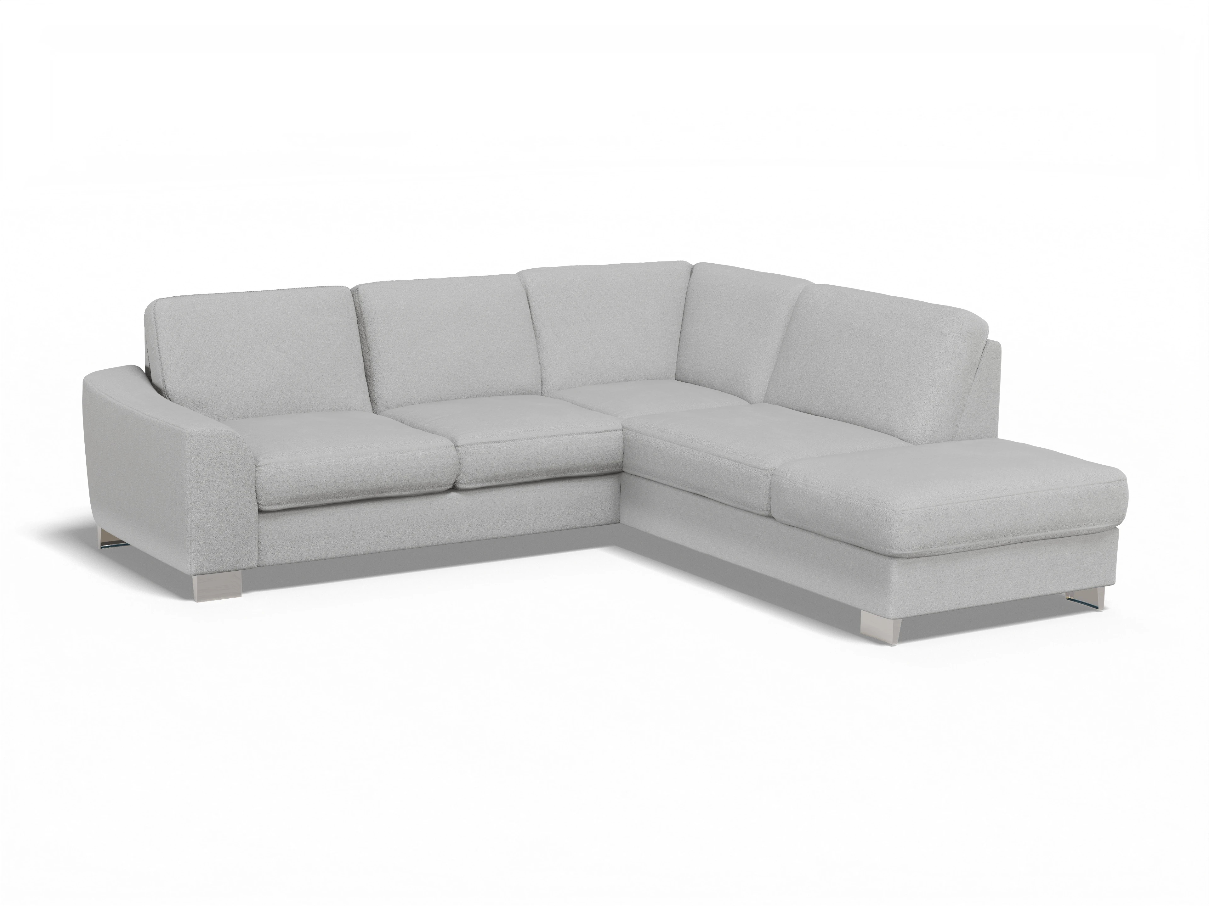Ansicht des Produktes SC Family 1028 Ecksofa rechts Abschluss offen in Stoff Grau