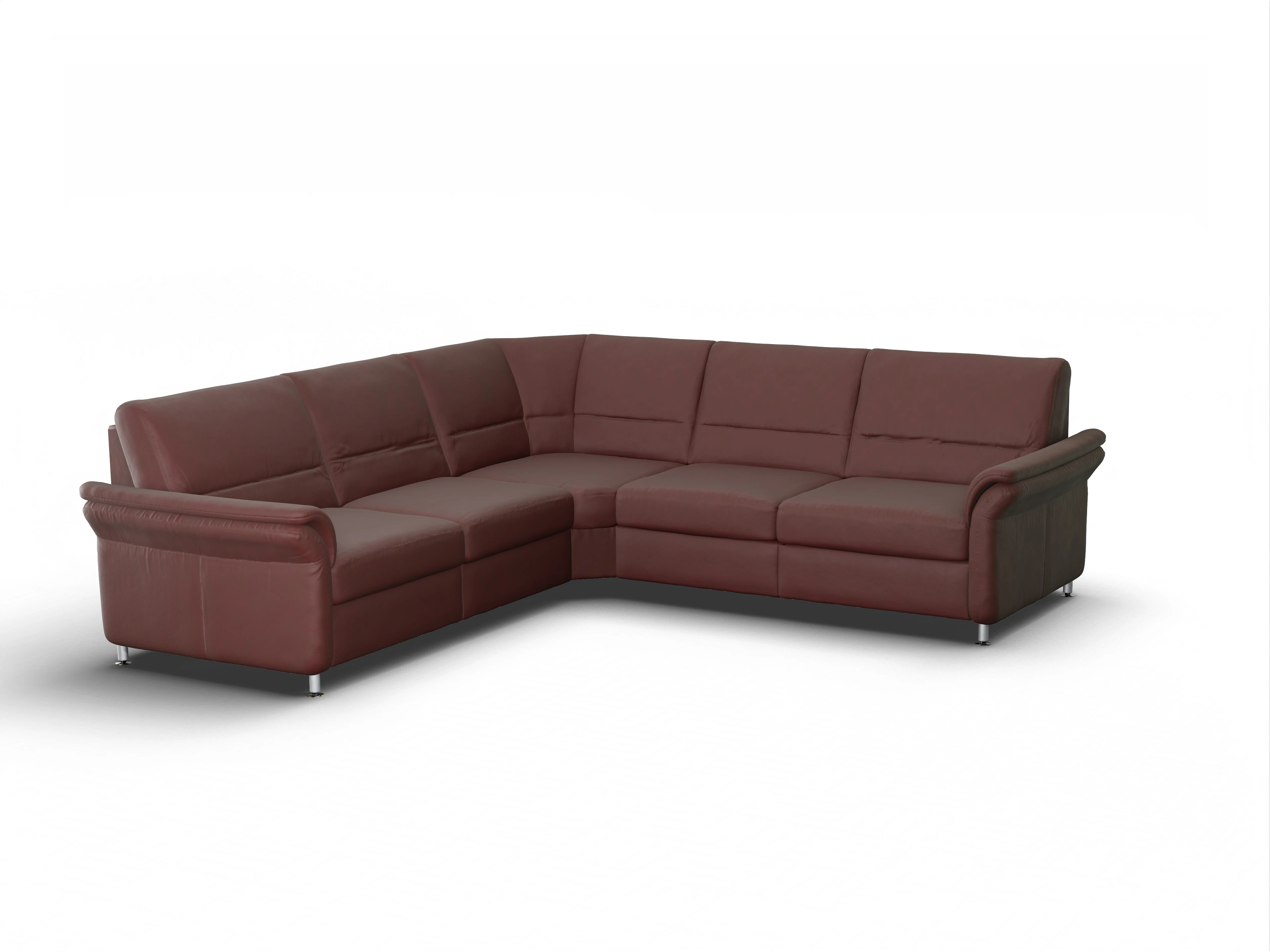 Sitz Concept Select 1010 Rundecke Medium Ansicht des Produktes SC Select 1010 Ecksofa gleichschenklig in Leder Lila