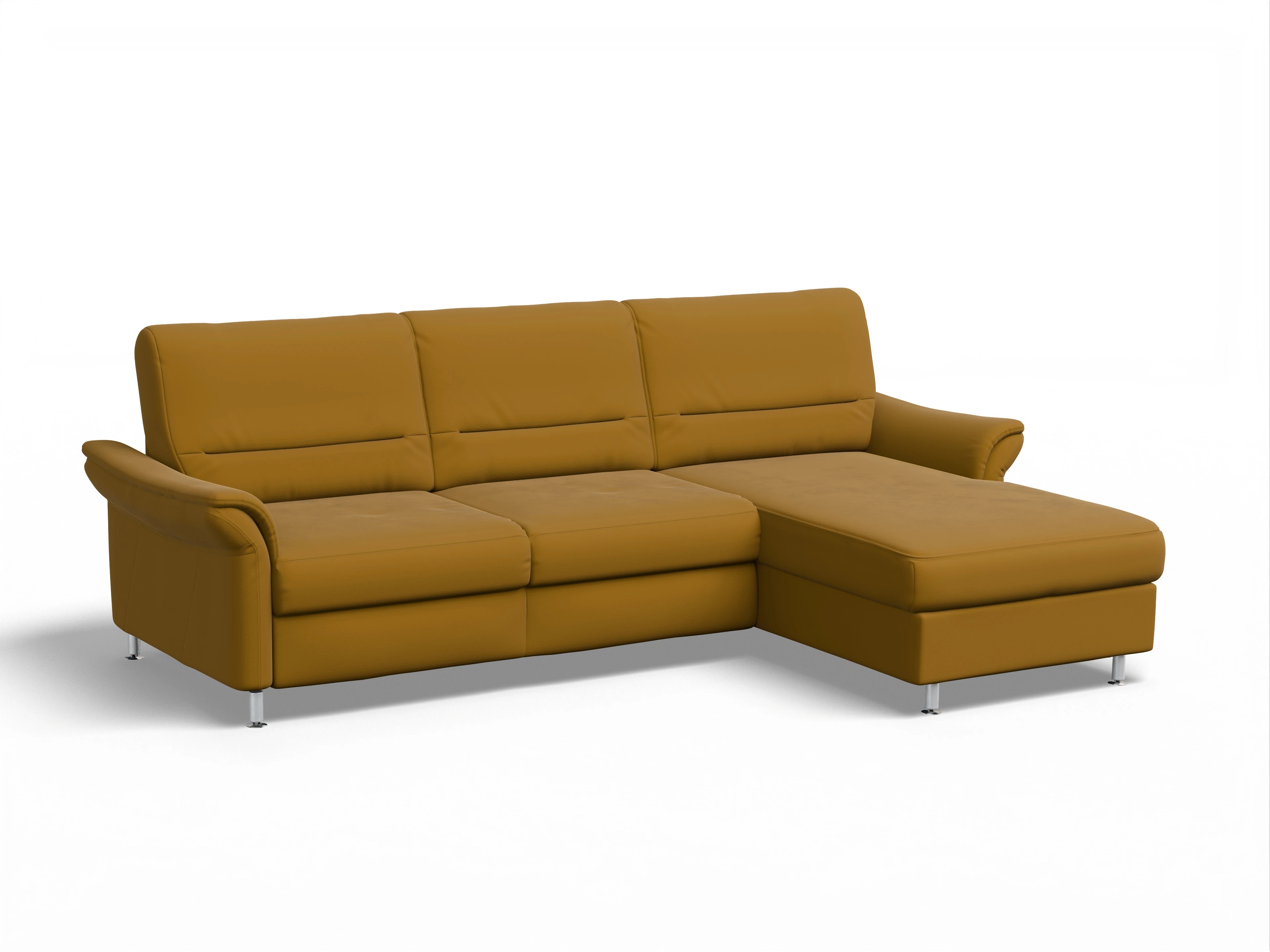 Sitz Concept Family 1010 Ecksofa Can 2,5 R Ansicht des Produktes SC Family 1010 Ecksofa rechts Abschluss offen in Stoff Gelb