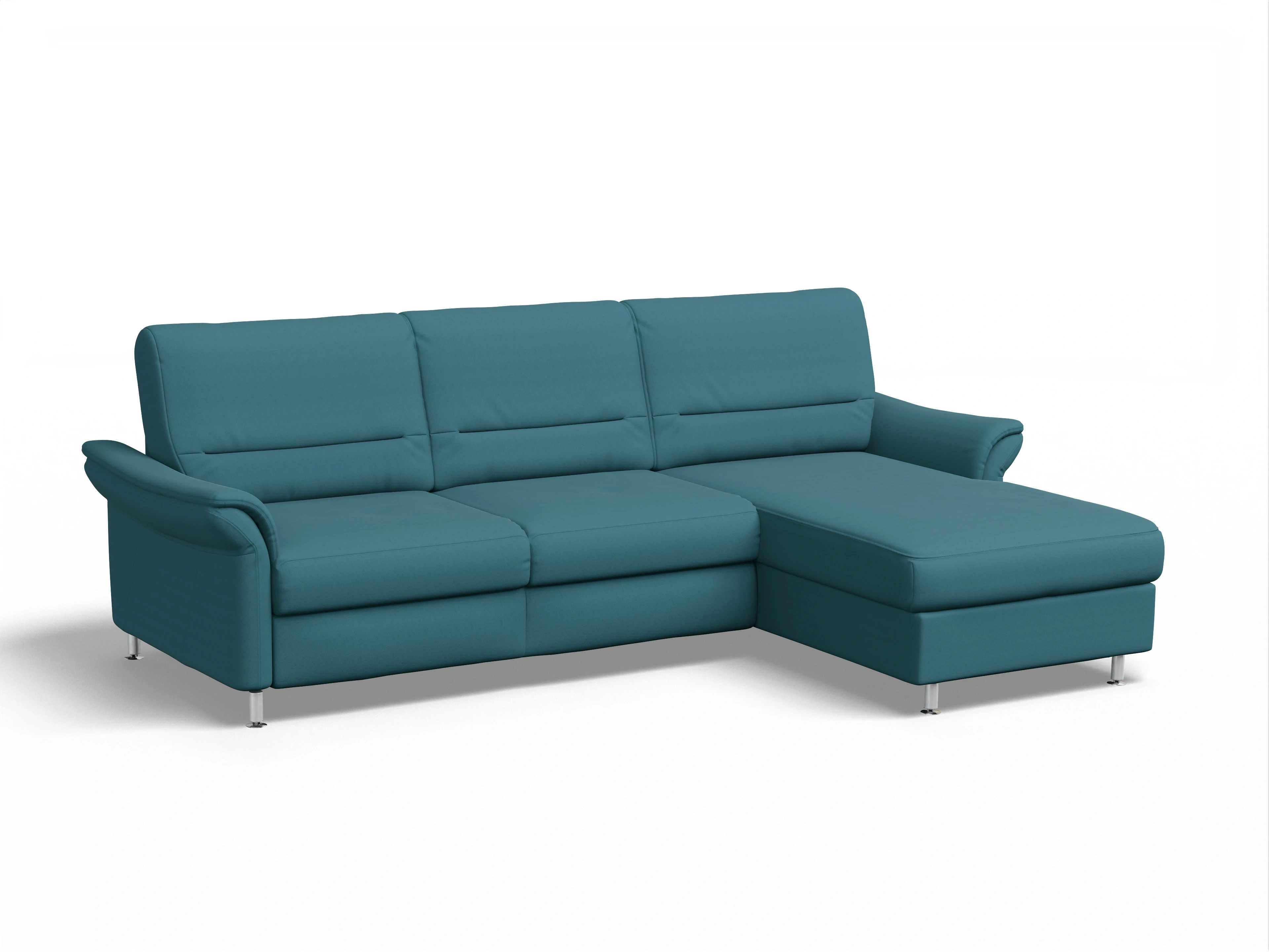Sitz Concept Family 1010 Ecksofa Can 2,5 R Ansicht des Produktes SC Family 1010 Ecksofa rechts Abschluss offen in Stoff Blau