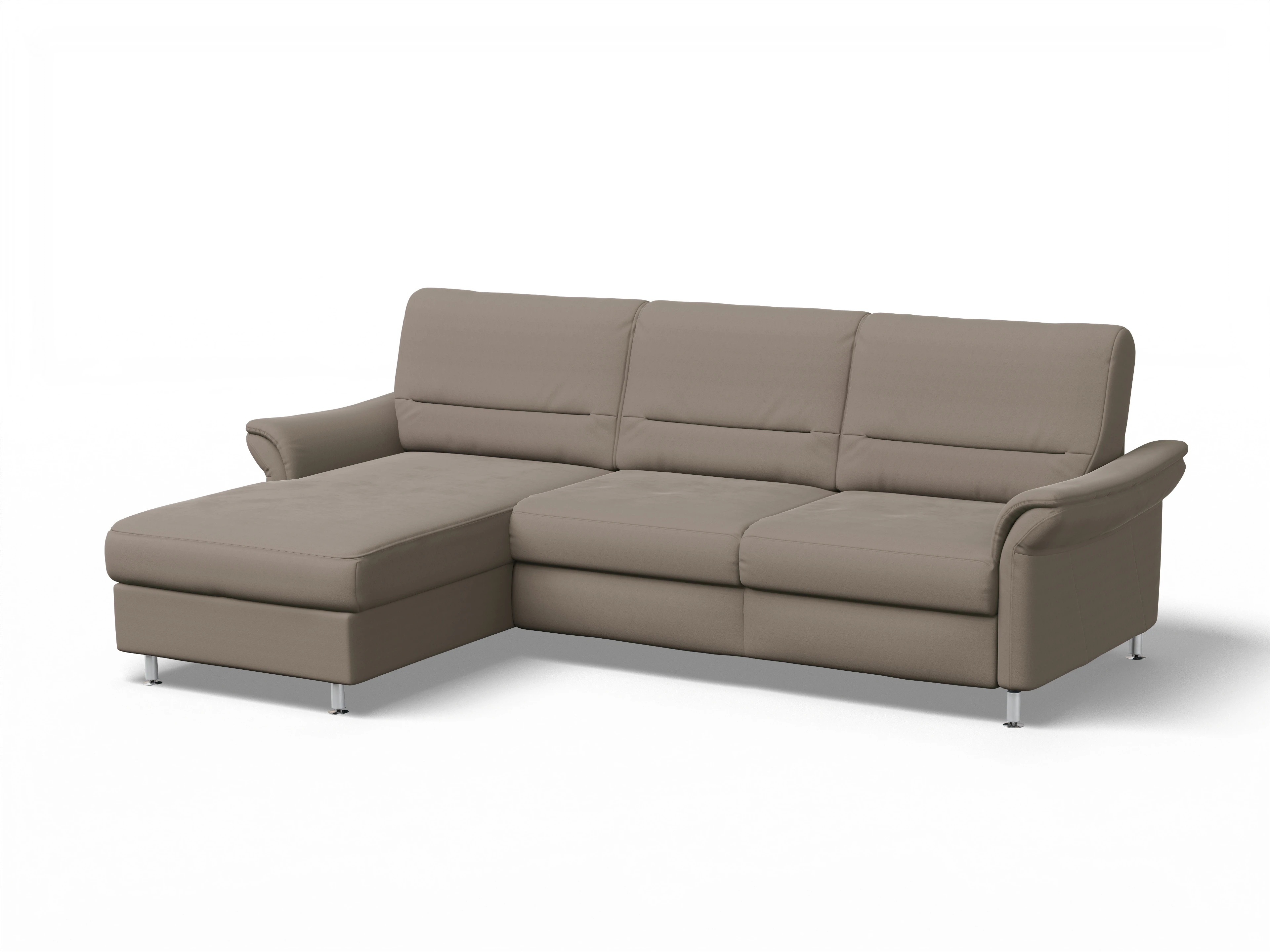 Ansicht des Produktes SC Family 1010 Ecksofa links Abschluss offen in Stoff Beige