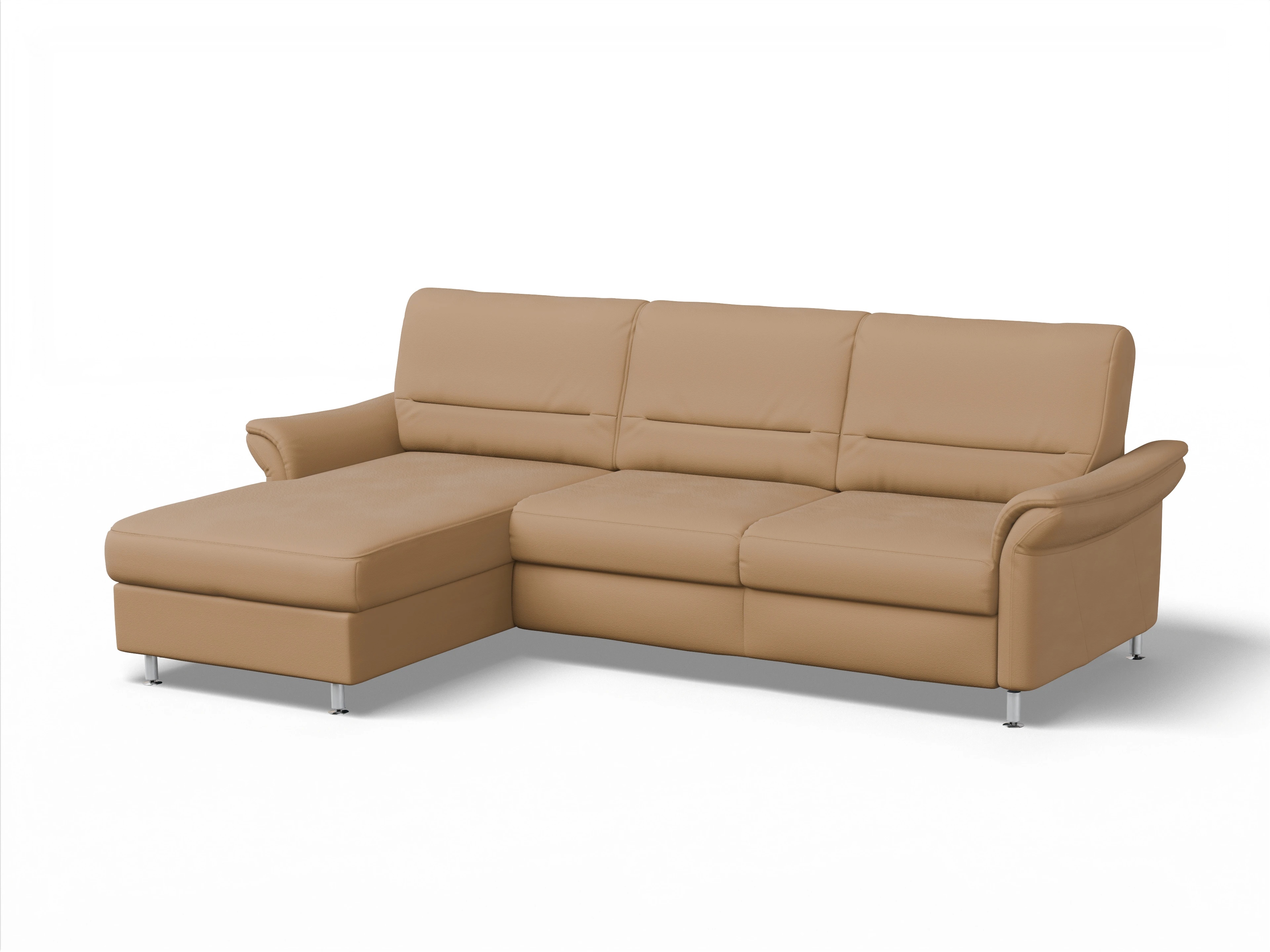Ansicht des Produktes SC Family 1010 Ecksofa links Abschluss offen in Stoff Beige