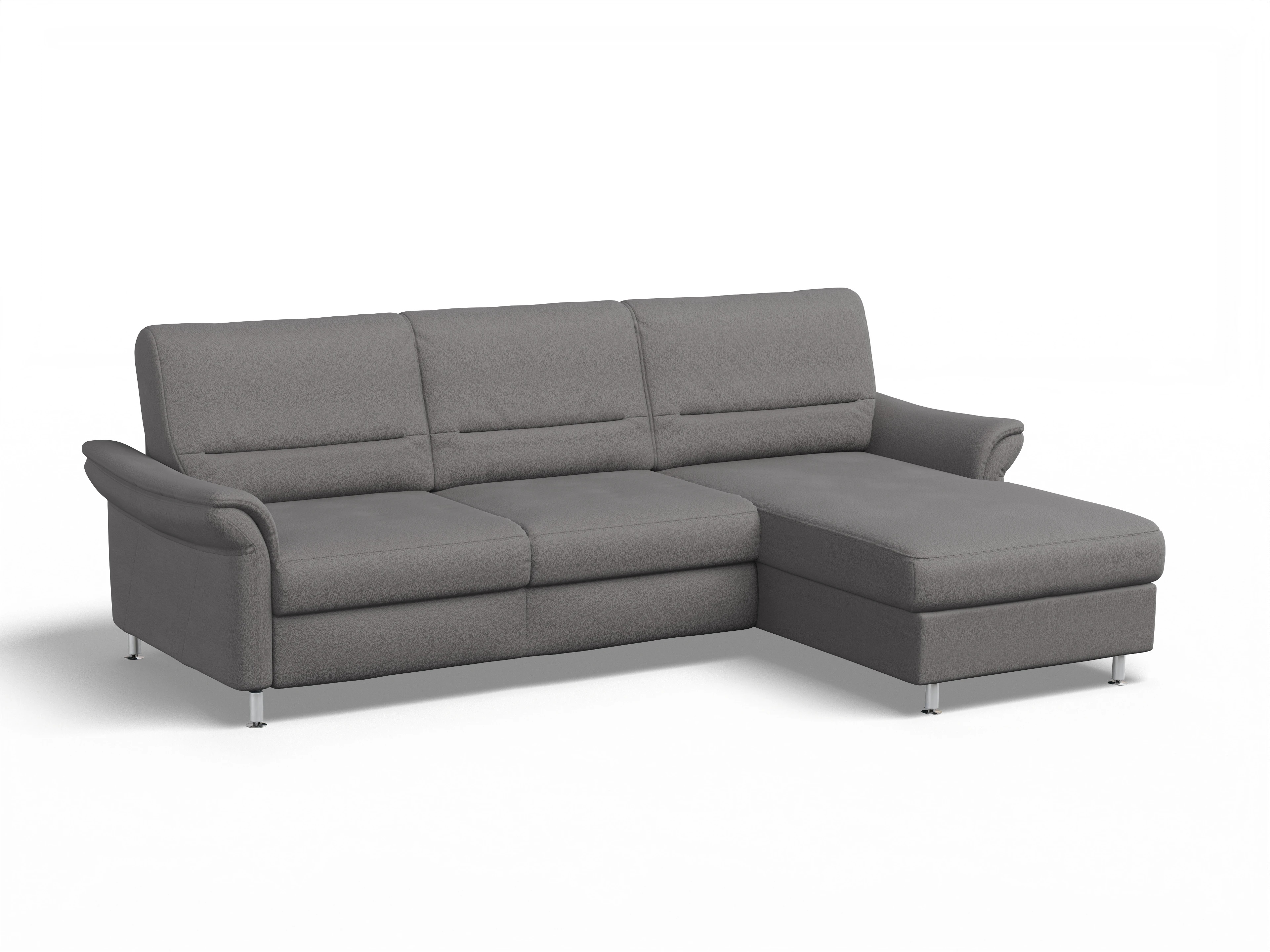 Ansicht des Produktes SC Family 1010 Ecksofa rechts Abschluss offen in Stoff Grau