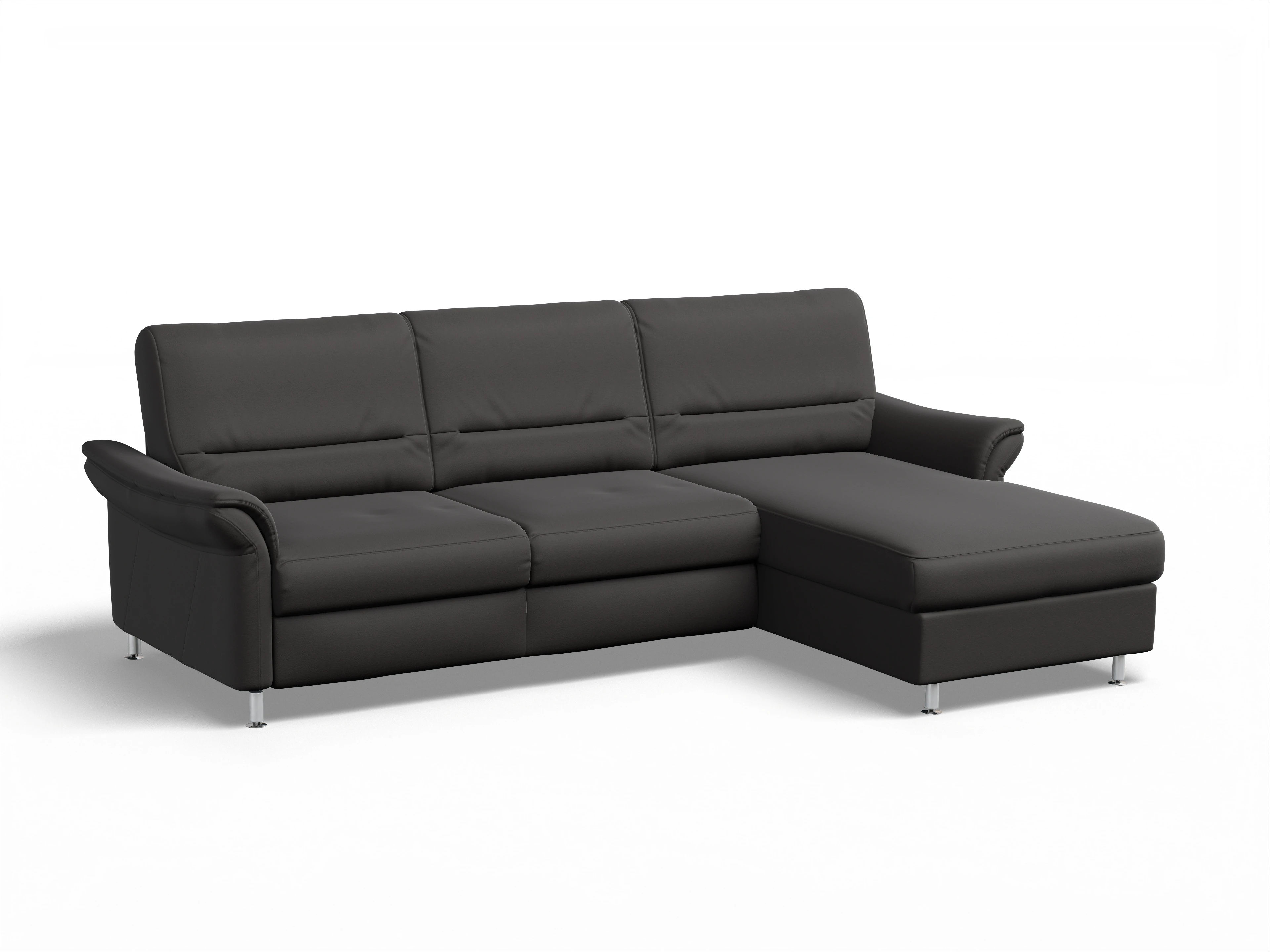 Sitz Concept Family 1010 Ecksofa Can 2,5 R Ansicht des Produktes SC Family 1010 Ecksofa rechts Abschluss offen in Stoff Grau