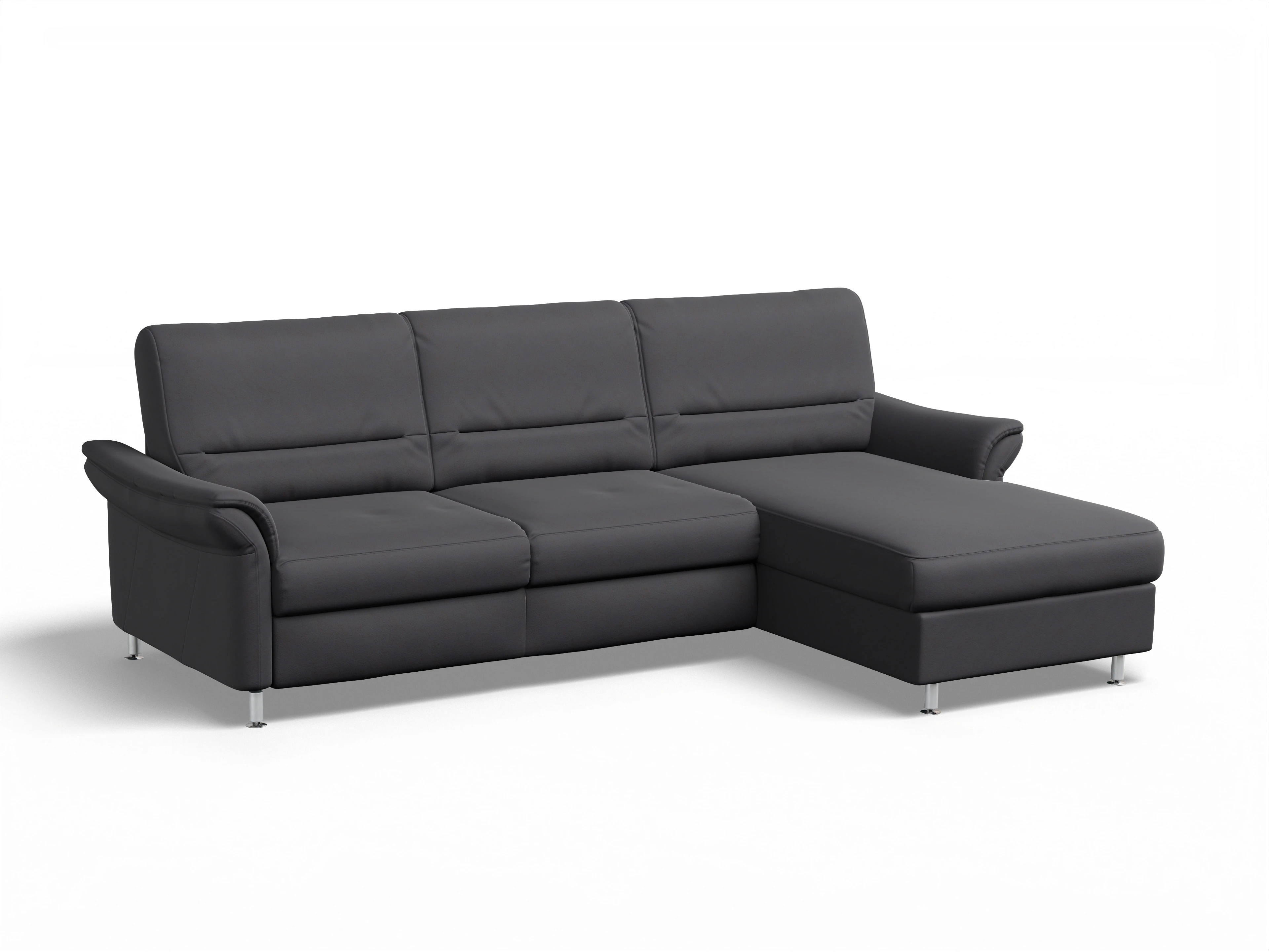 Sitz Concept Family 1010 Ecksofa Can 2,5 R Ansicht des Produktes SC Family 1010 Ecksofa rechts Abschluss offen in Stoff Blau