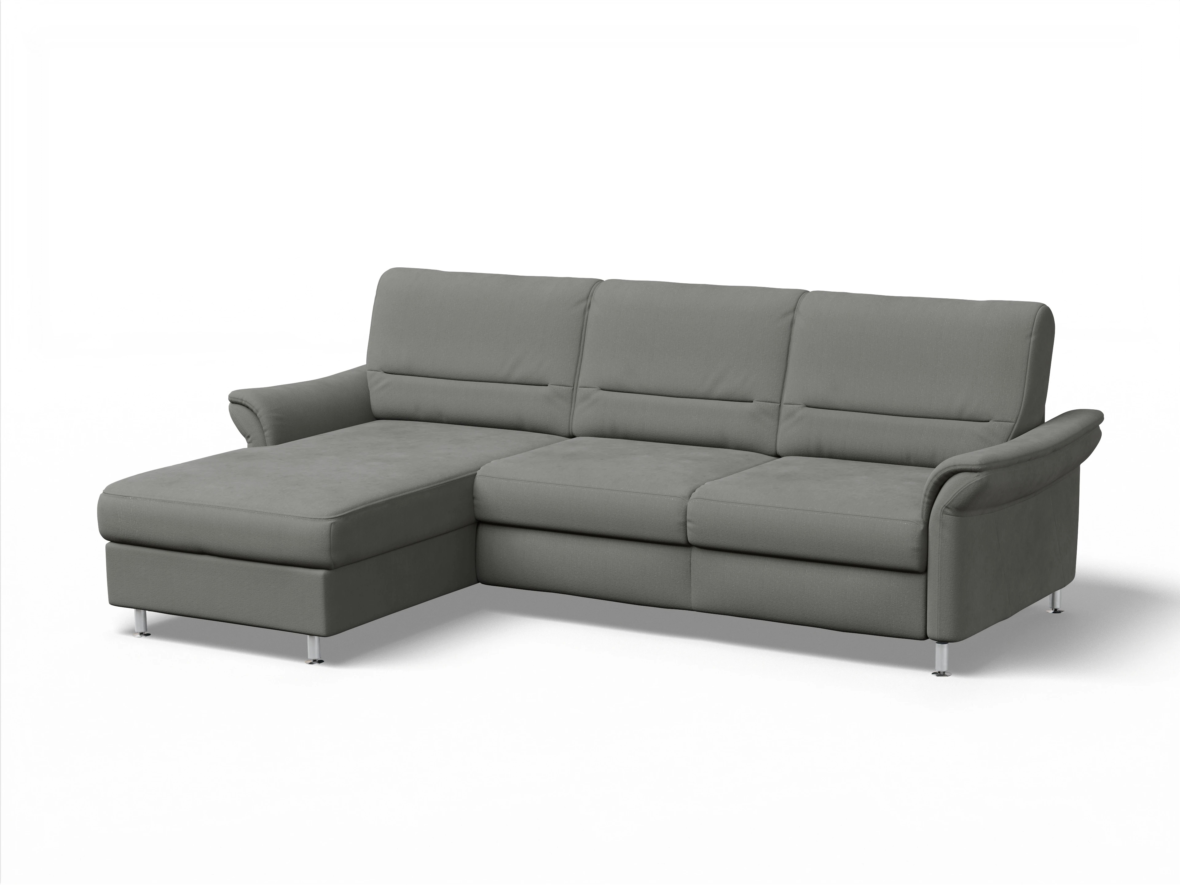 Ansicht des Produktes SC Family 1010 Ecksofa links Abschluss offen in Stoff Grau
